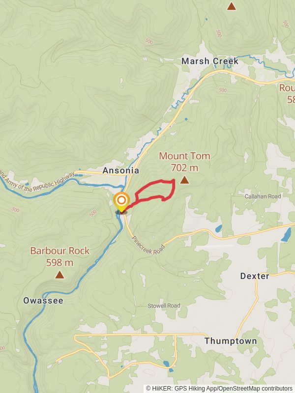 Mount Tom from Pinecreek Road