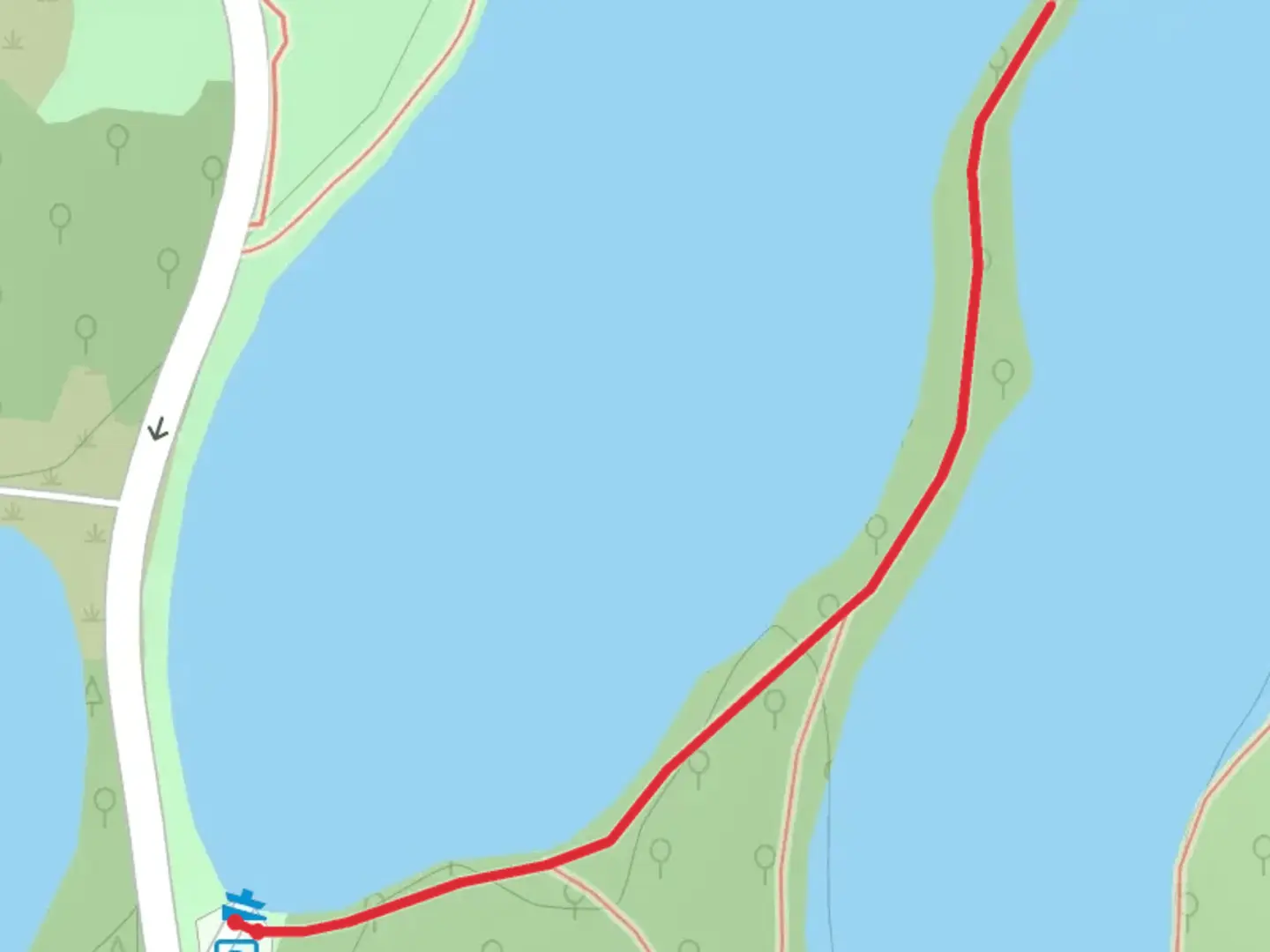 An image depicting the trail Cunliff Lake Short Shore Walk and its surrounding area.