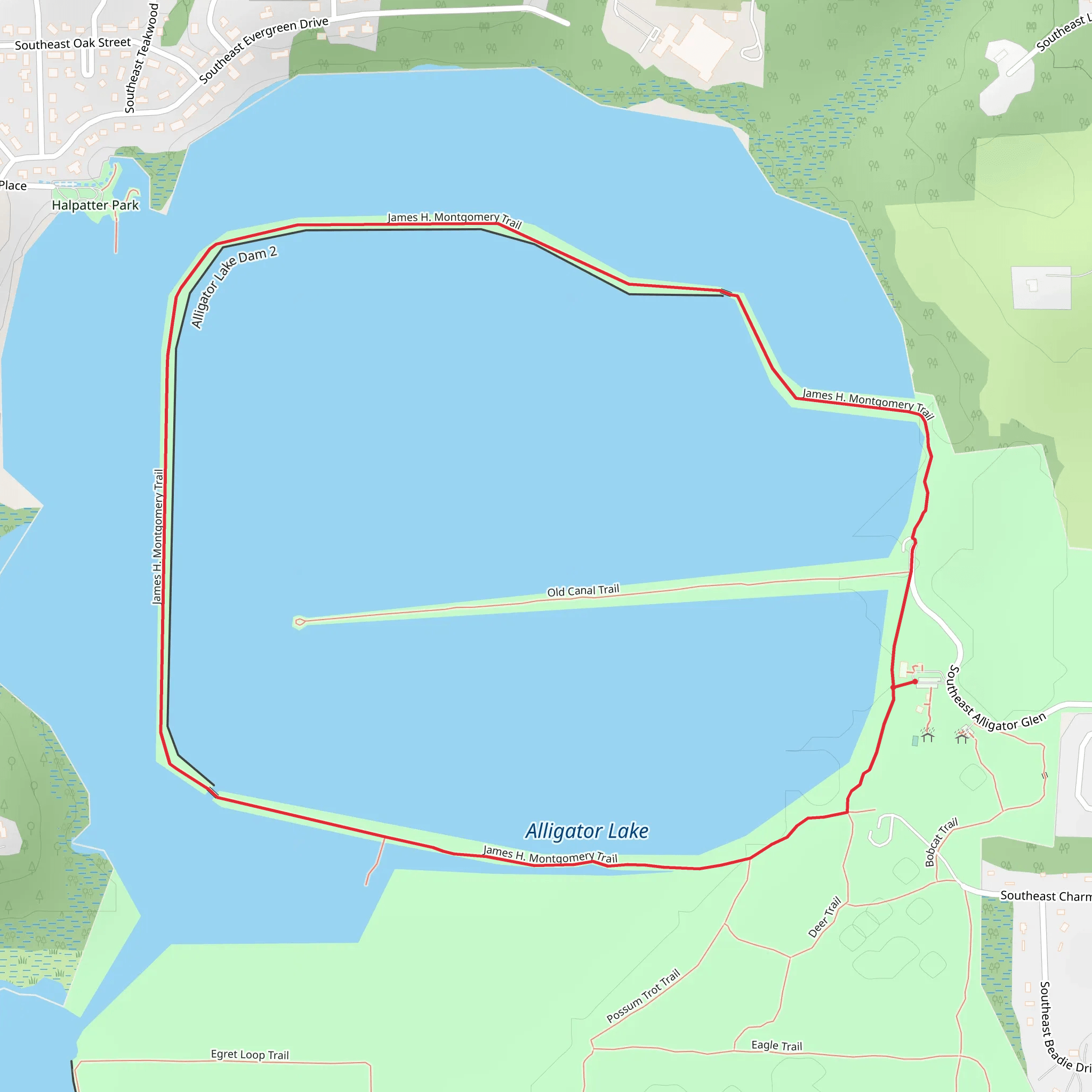 Alligator Lake Loop mobile static map