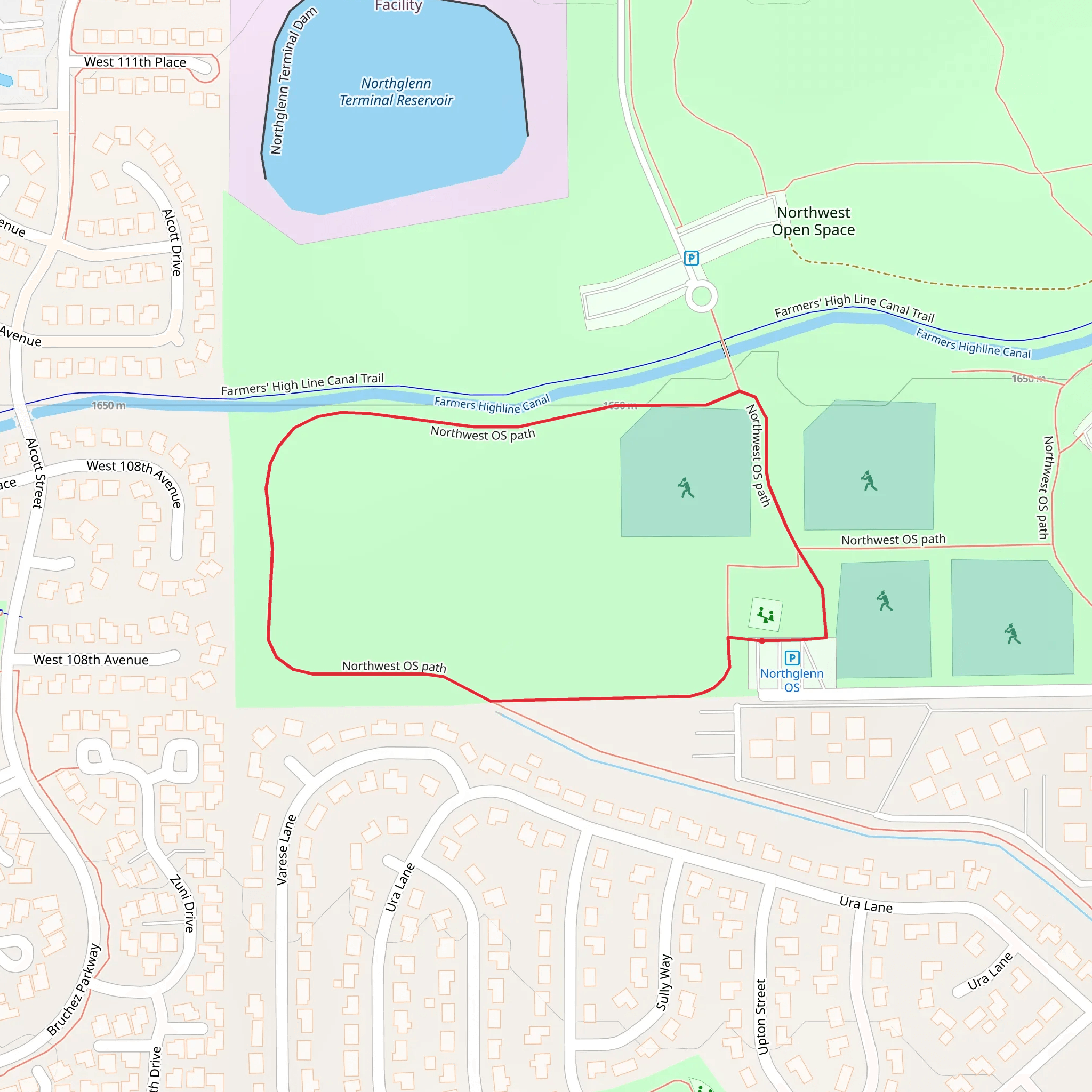 Northwest OS path Loop mobile static map