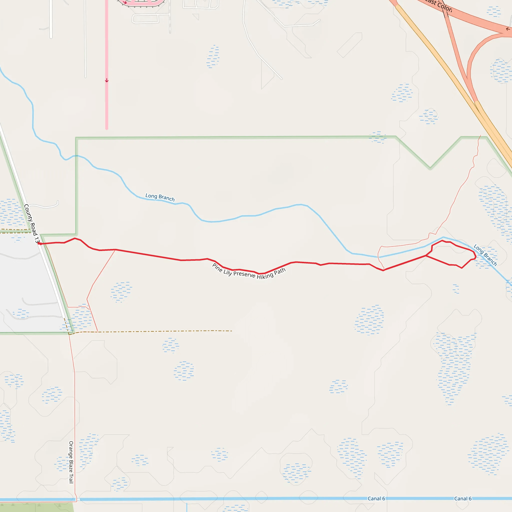 Piny Lily Preserve Hiking Path mobile static map