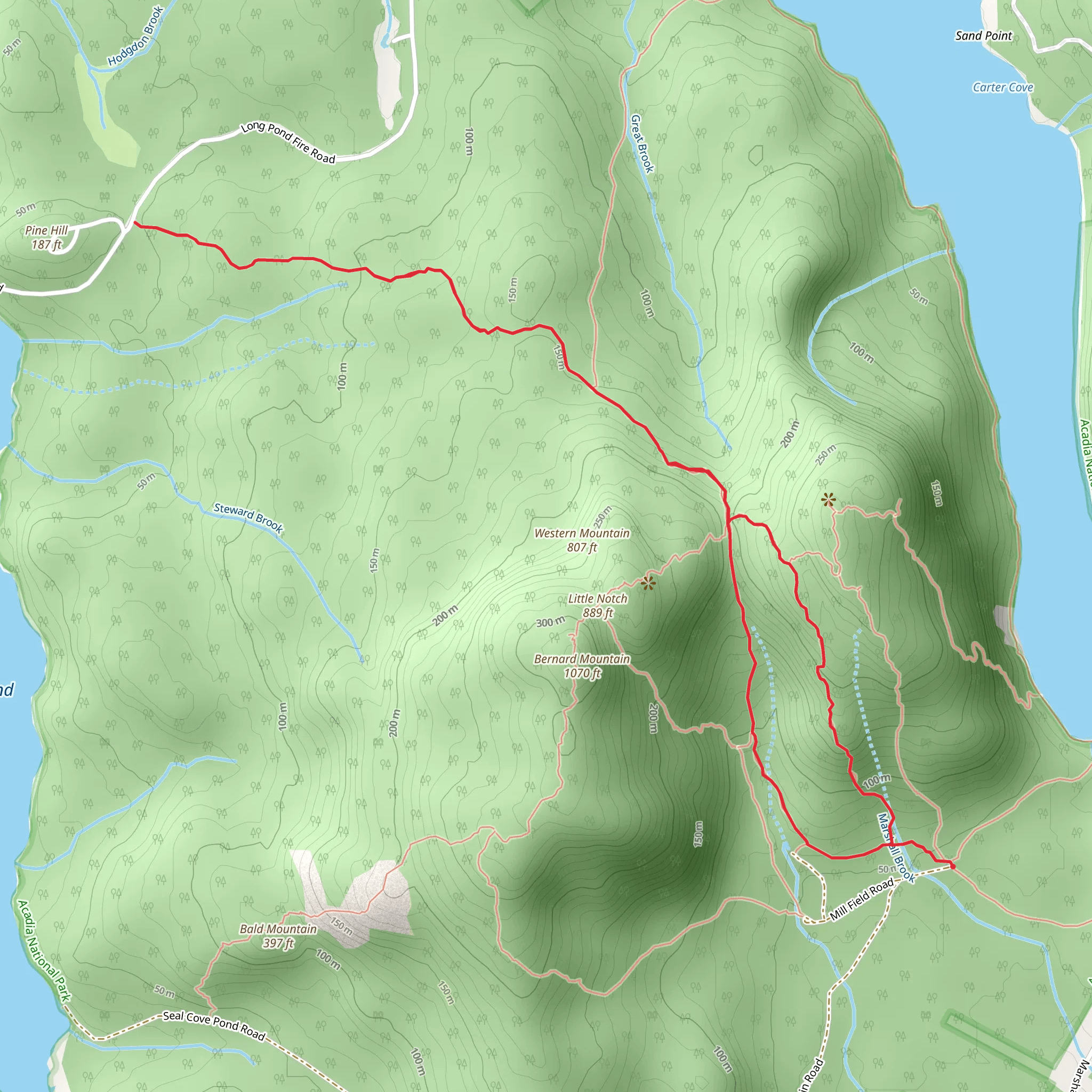 Pine Hill Loop via Gilley Trail and Razorback Trail mobile static map