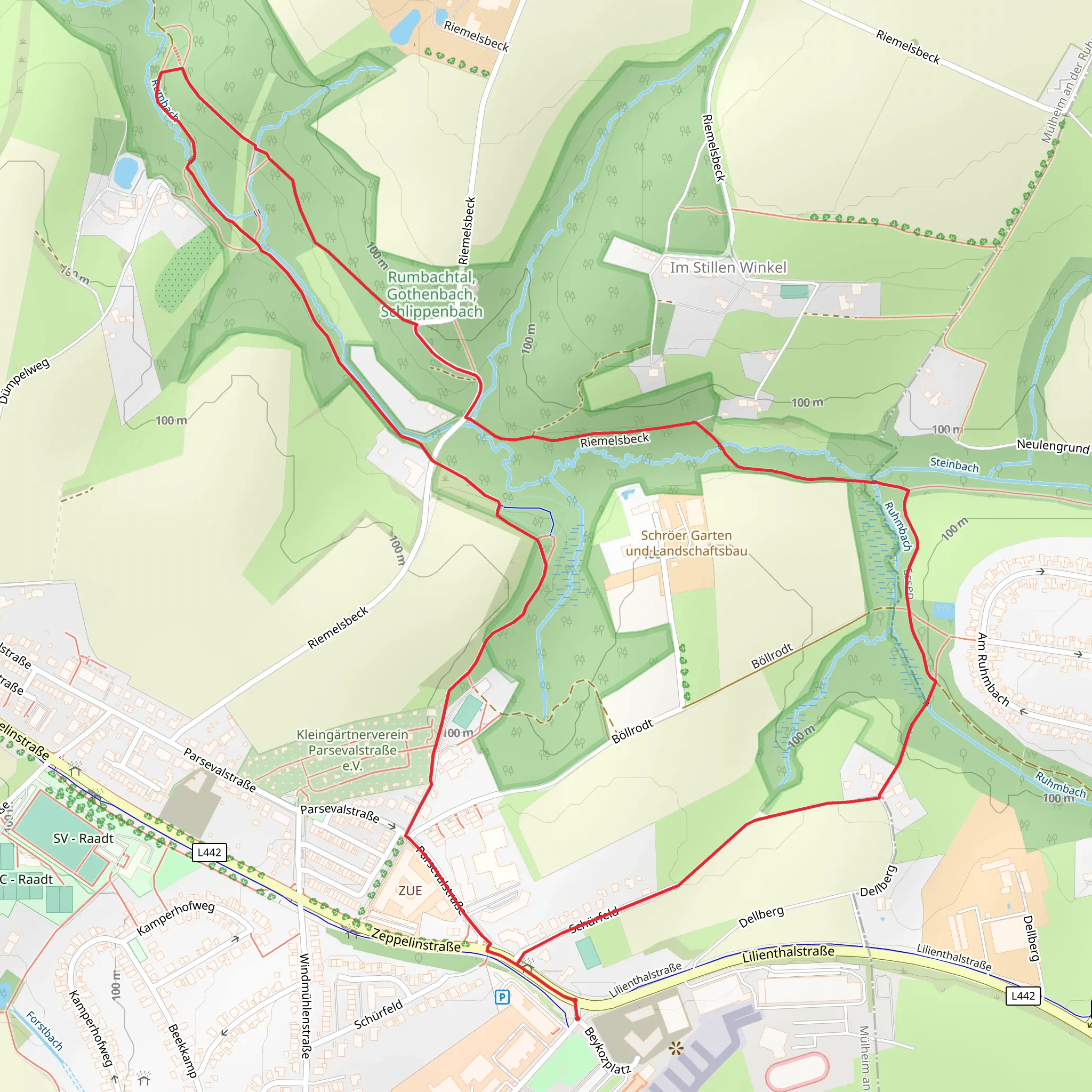 Rumbachtal and Ruhrtalhaus Loop mobile static map