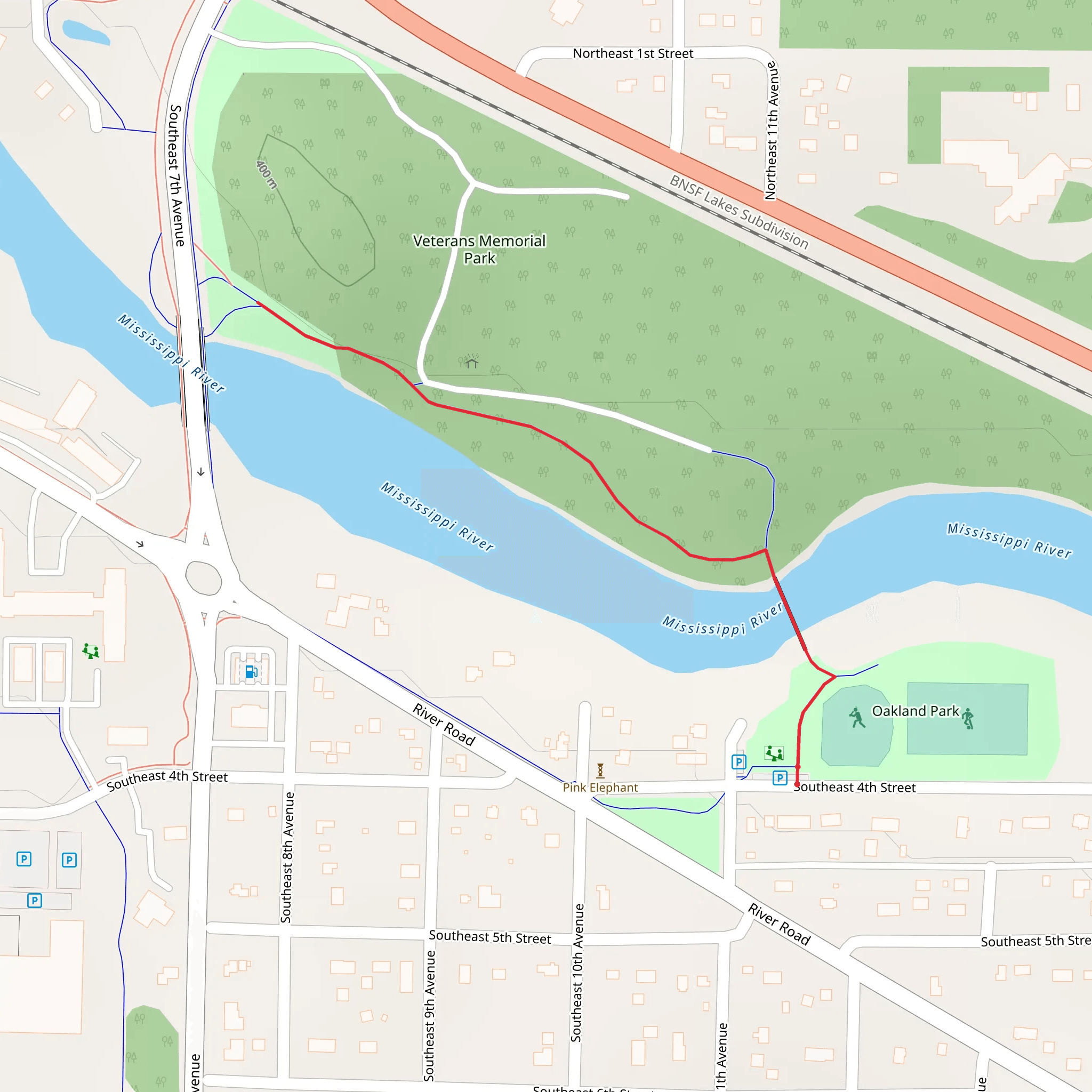 Oakland Park mobile static map