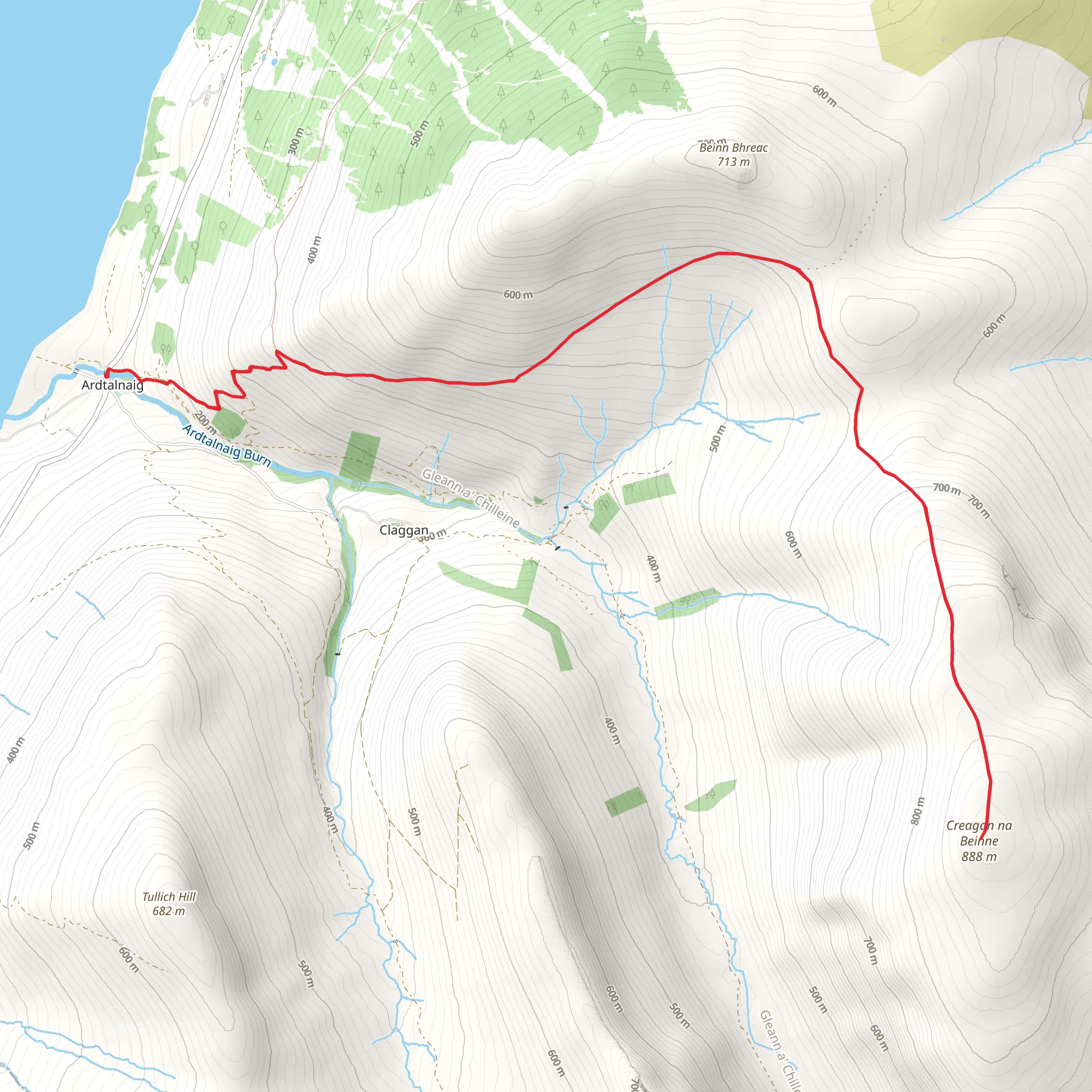 Creagan na Beinne mobile static map