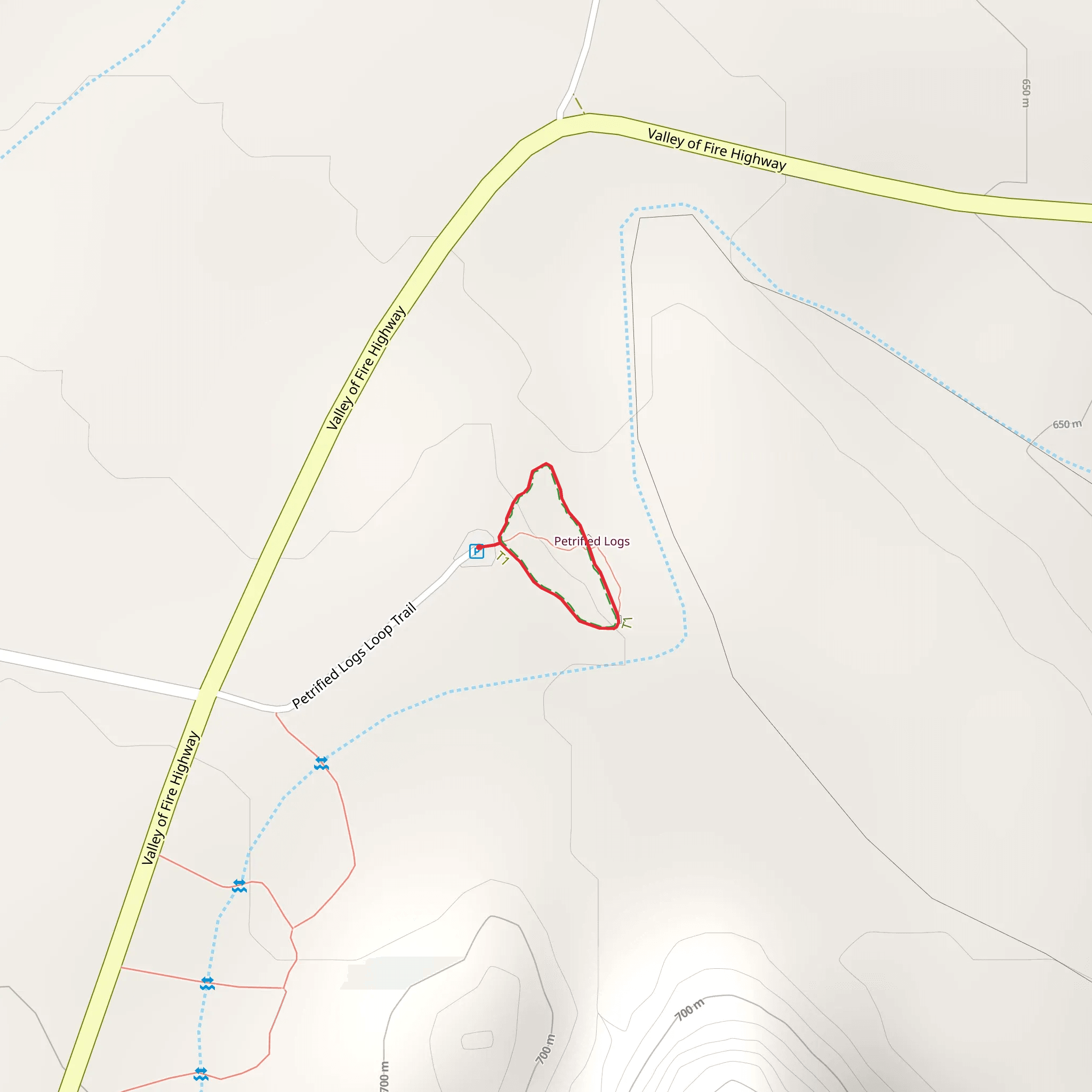 Petrified Logs Loop Trail mobile static map