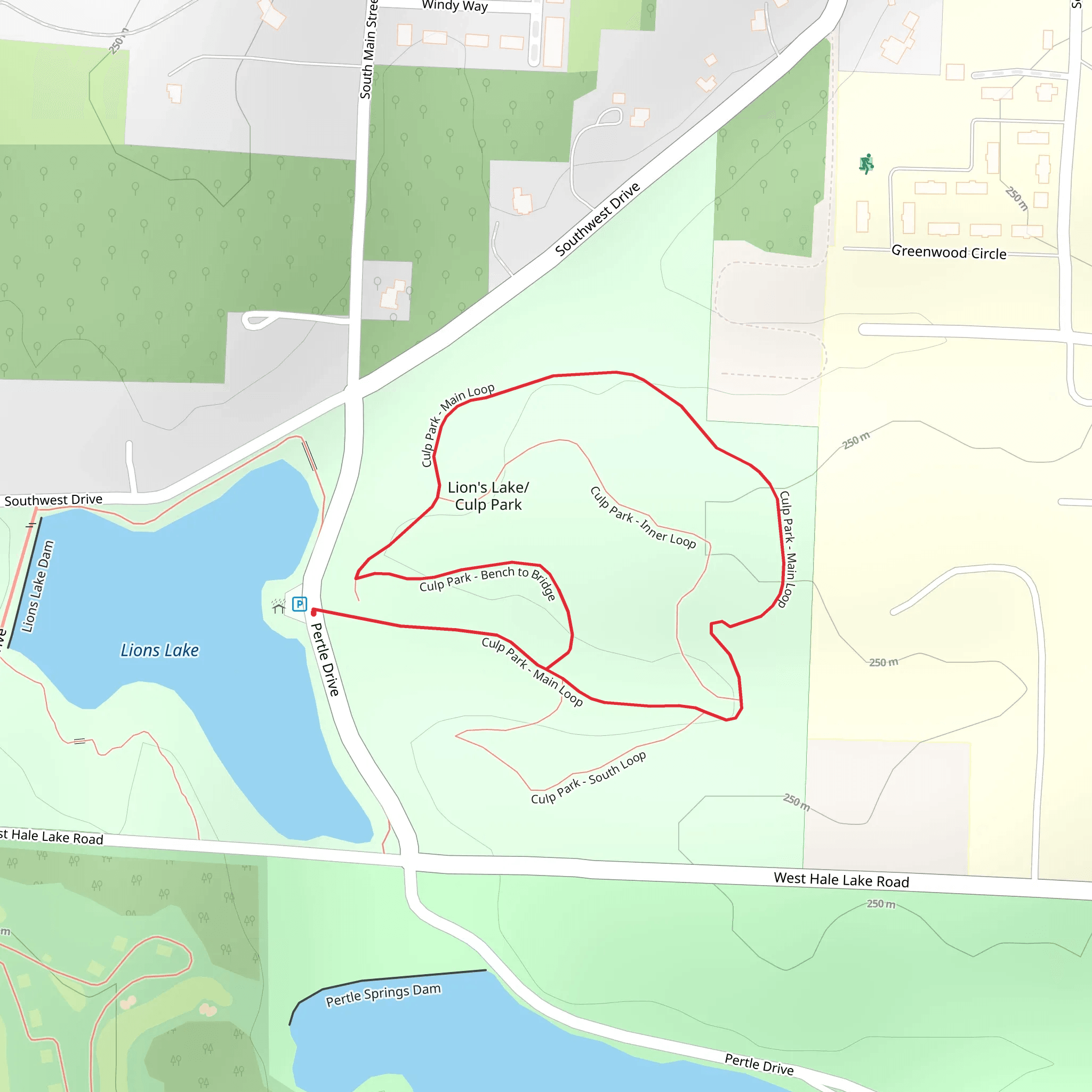 Culp Park - Main Loop mobile static map