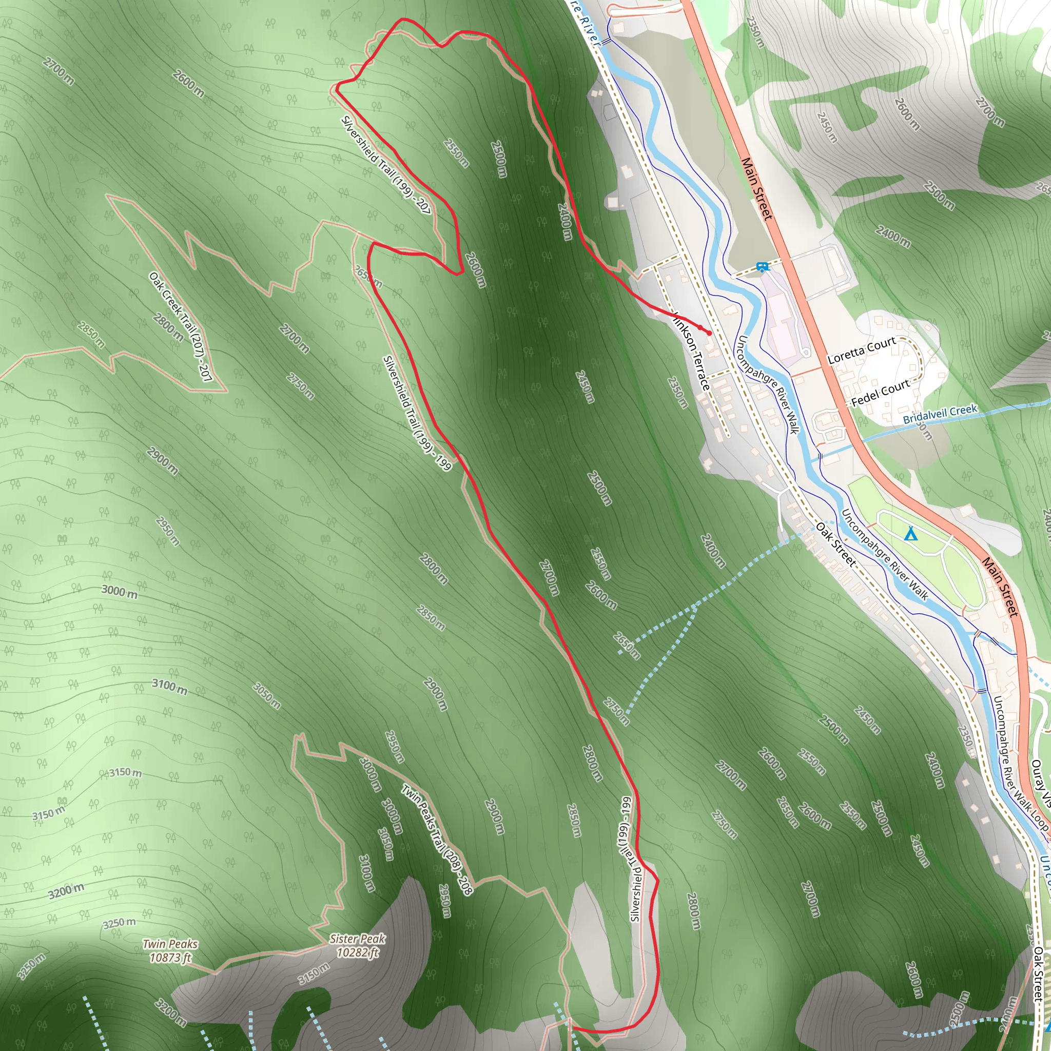 Silvershield Trail mobile static map