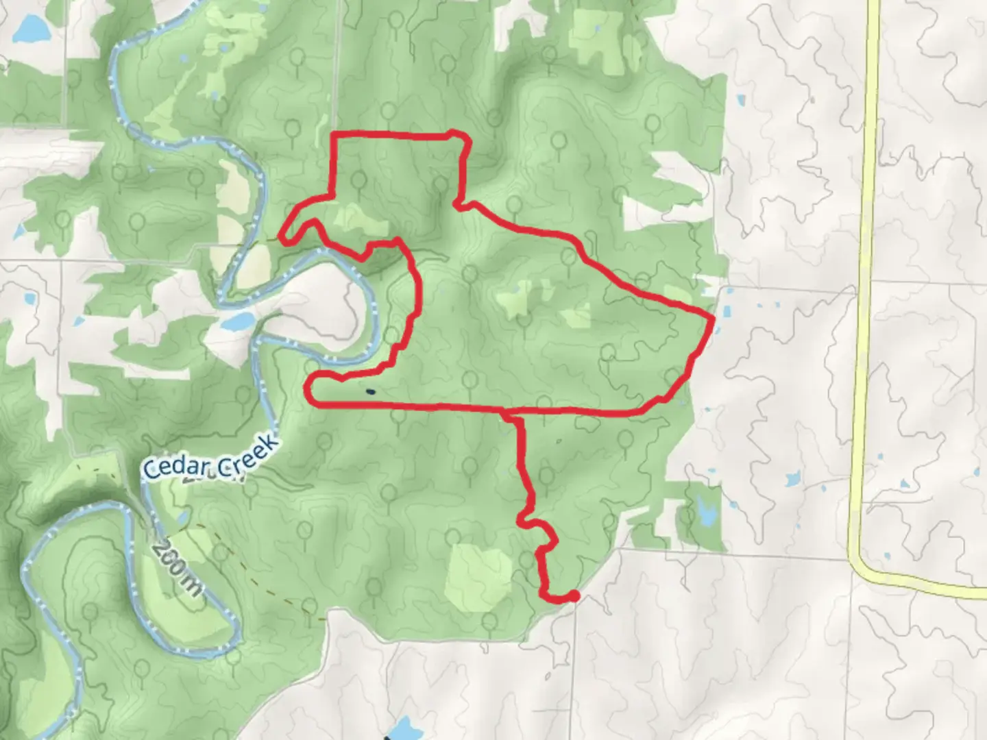 An image depicting the trail Cedar Creek Trail - Smith Creek Loop and its surrounding area.