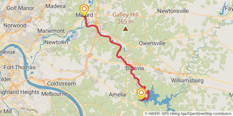 Buckeye Trail stage 39 Map