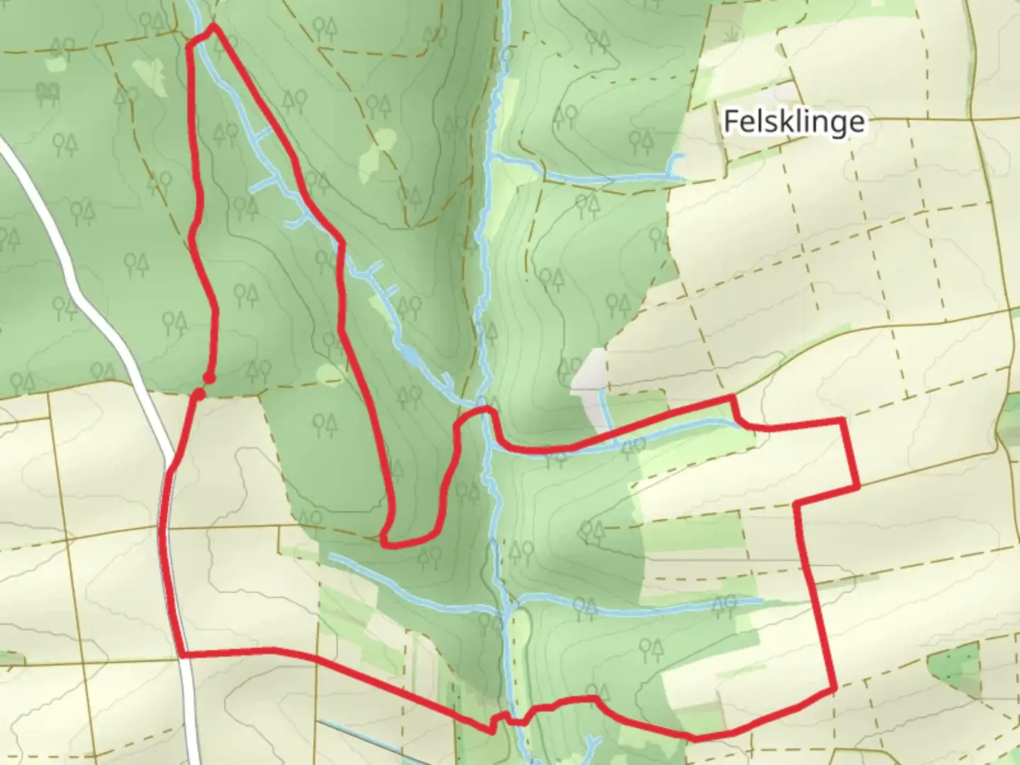 An image depicting the trail Michelbach Loop and its surrounding area.