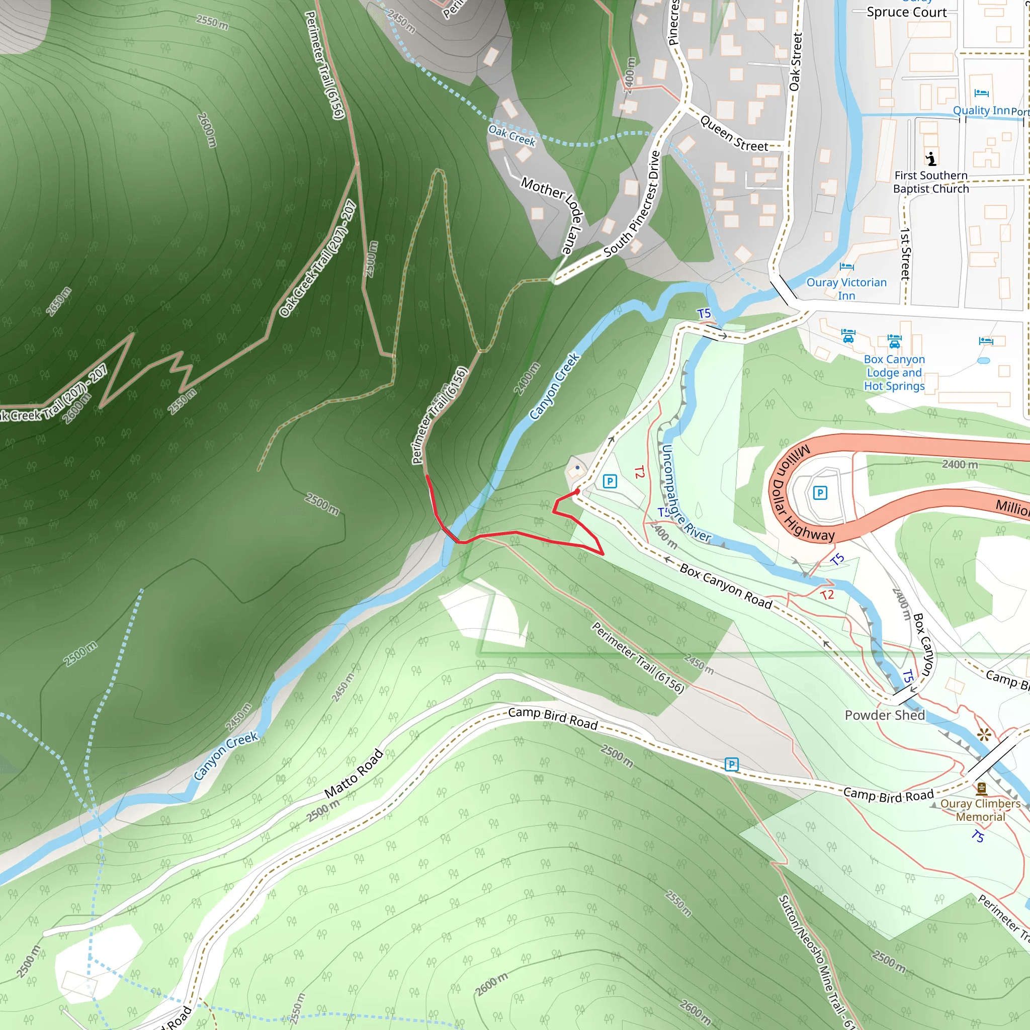 Box Canyon Road mobile static map