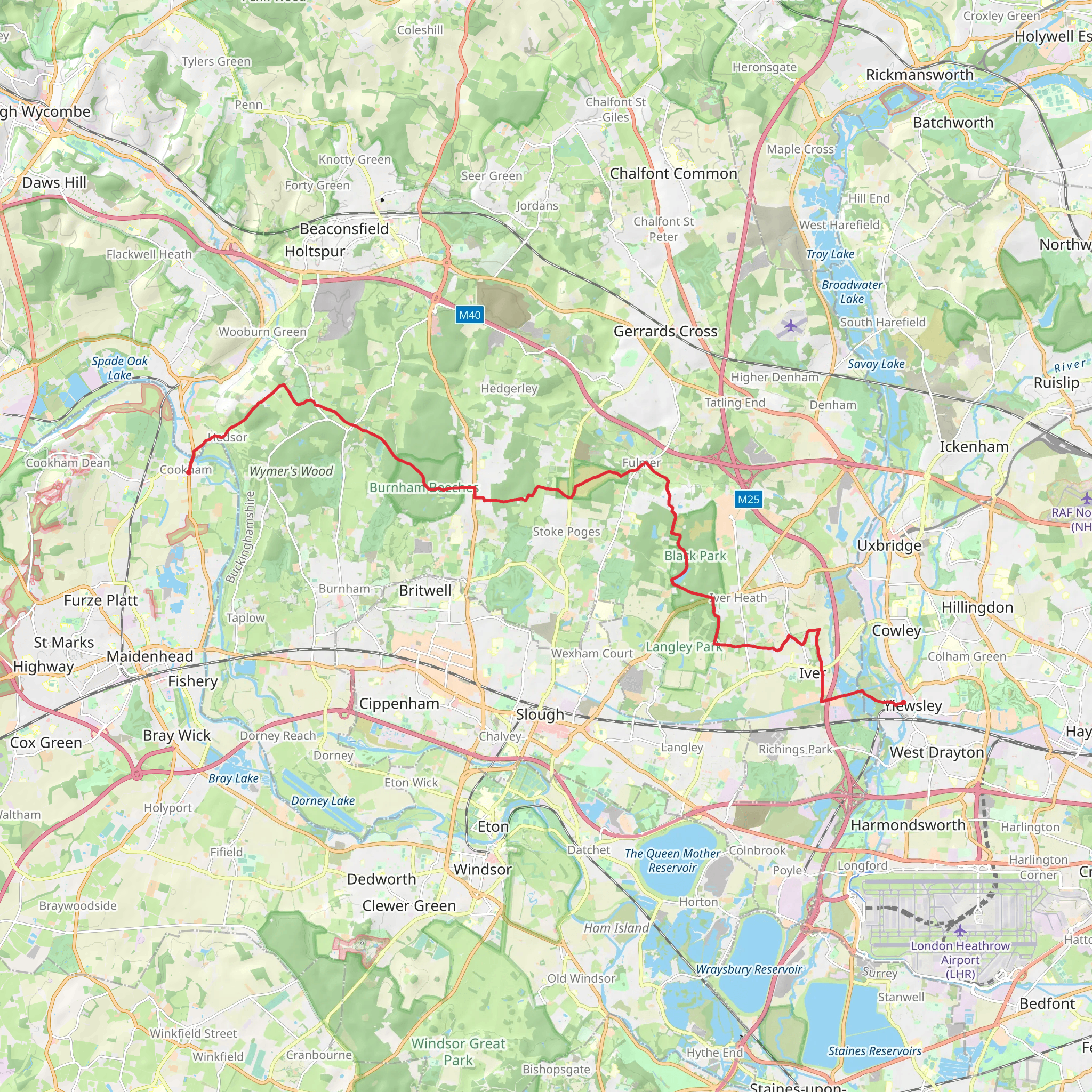 Beeches Way mobile static map