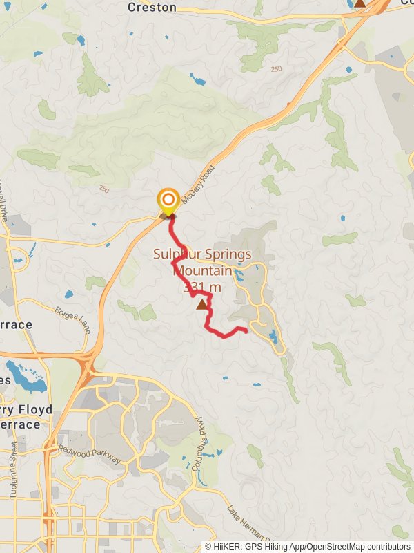 Sulphur Springs Mountain - Hiddenbrooke Trail