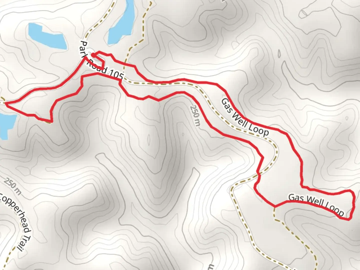 An image depicting the trail Gas Well Loop and its surrounding area.