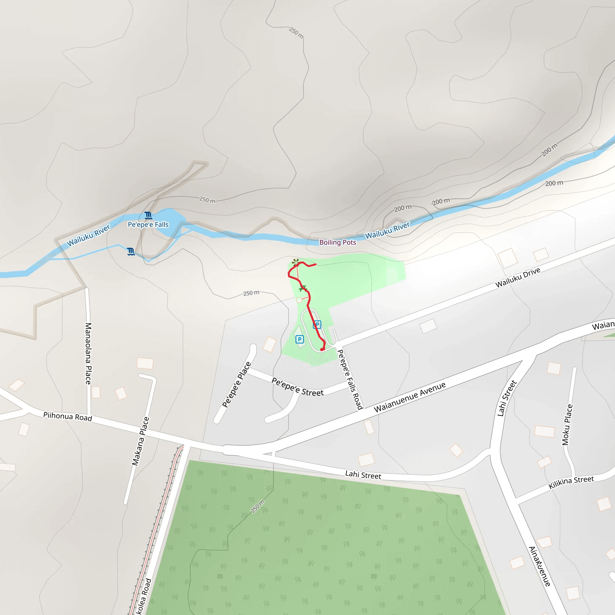 Wailuku Drive mobile static map