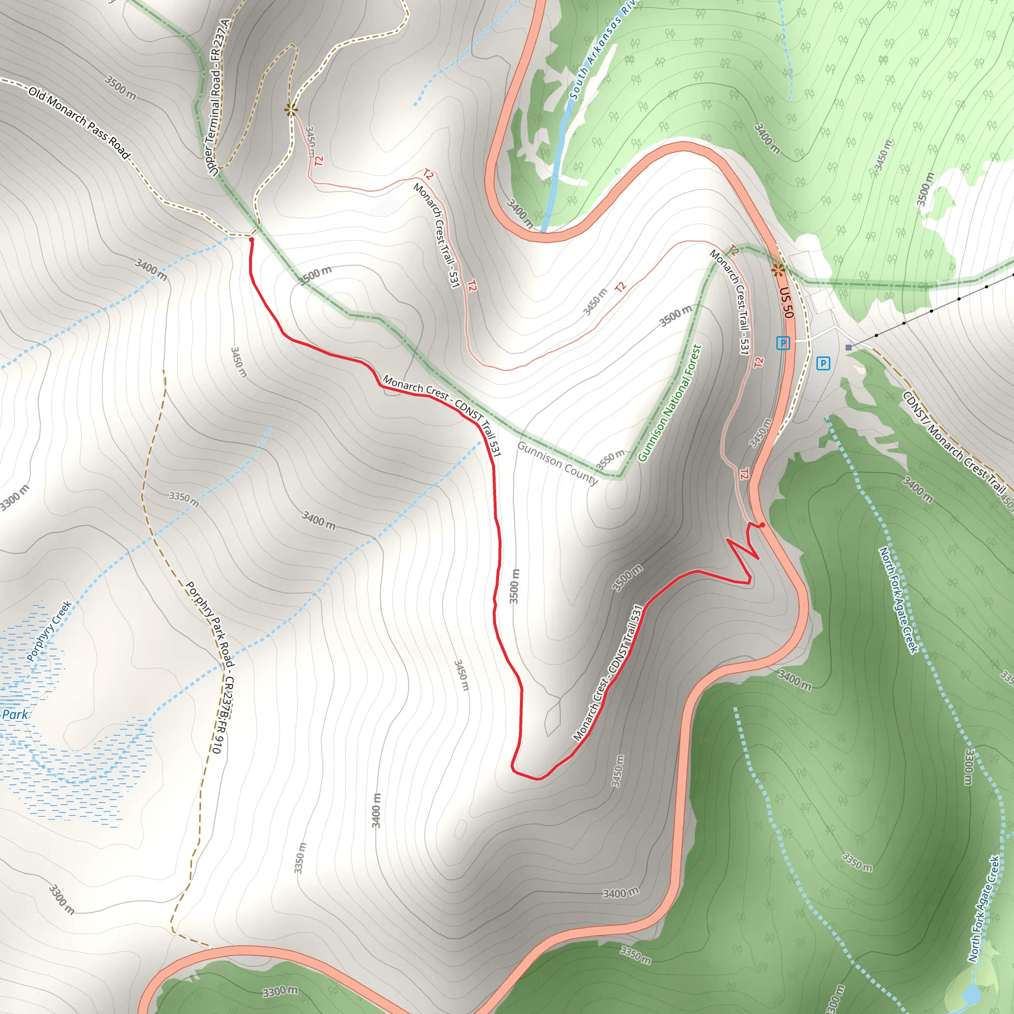 Basin View Trail mobile static map