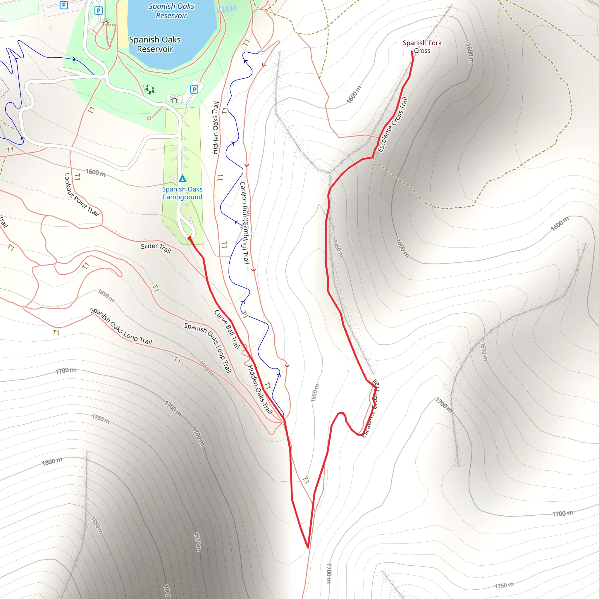 Escalante Cross Trail mobile static map