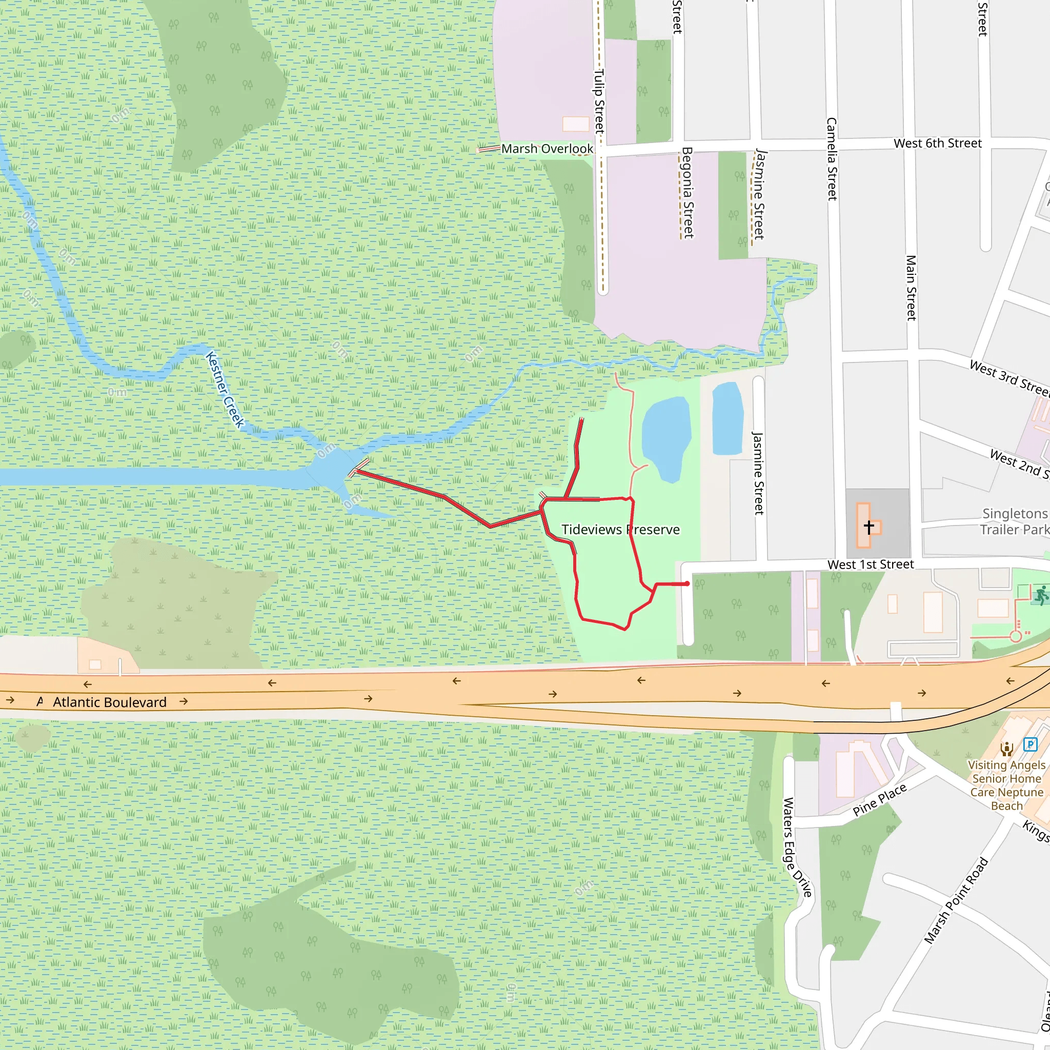 Tideviews Preserve Loop mobile static map