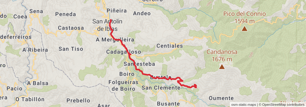 GR 203 Por donde Camina el Oso - Asturias stage 5 Map