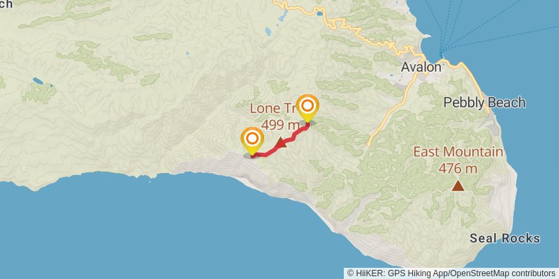 Trans-Catalina Trail spur 1 Map