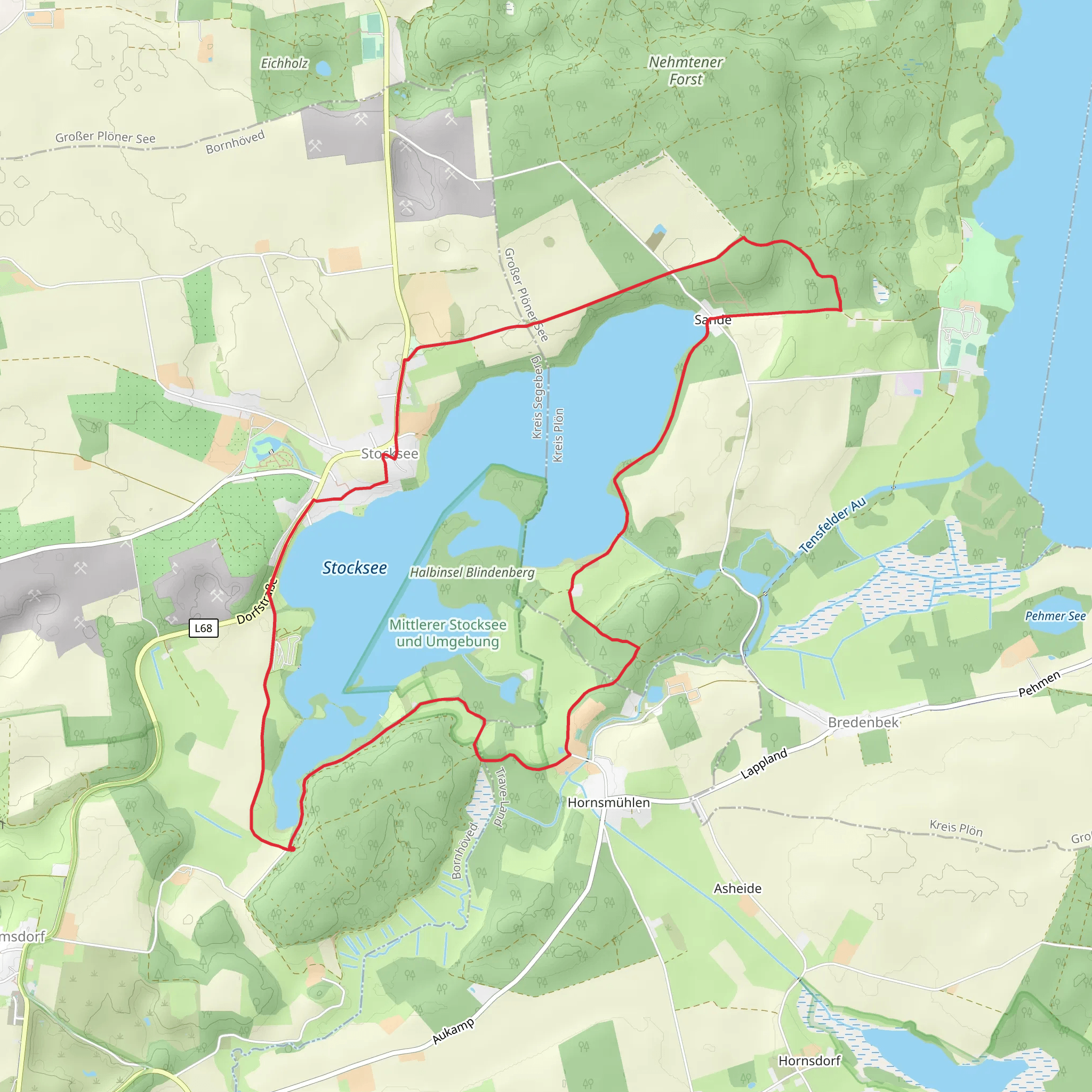 Rundweg Stocksee mobile static map