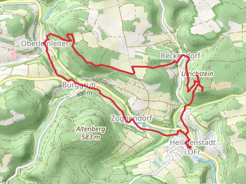 Femehöhle and Kreuzstein via Frankenweg Teil