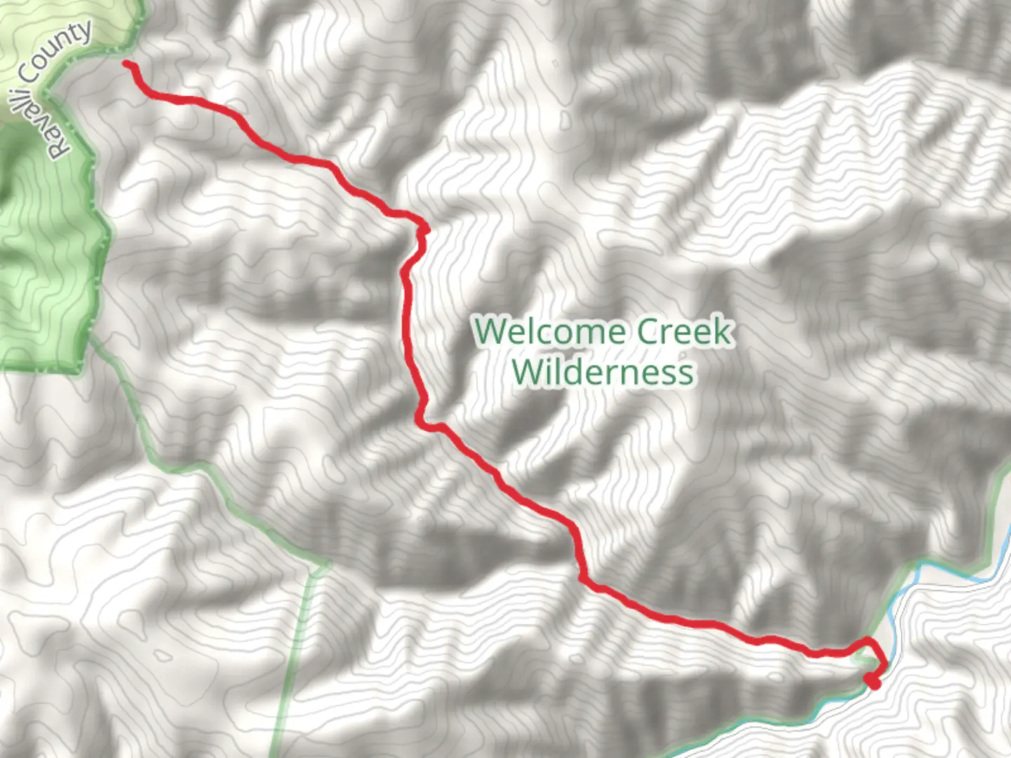 An image depicting the trail Welcome Creek Trail and its surrounding area.