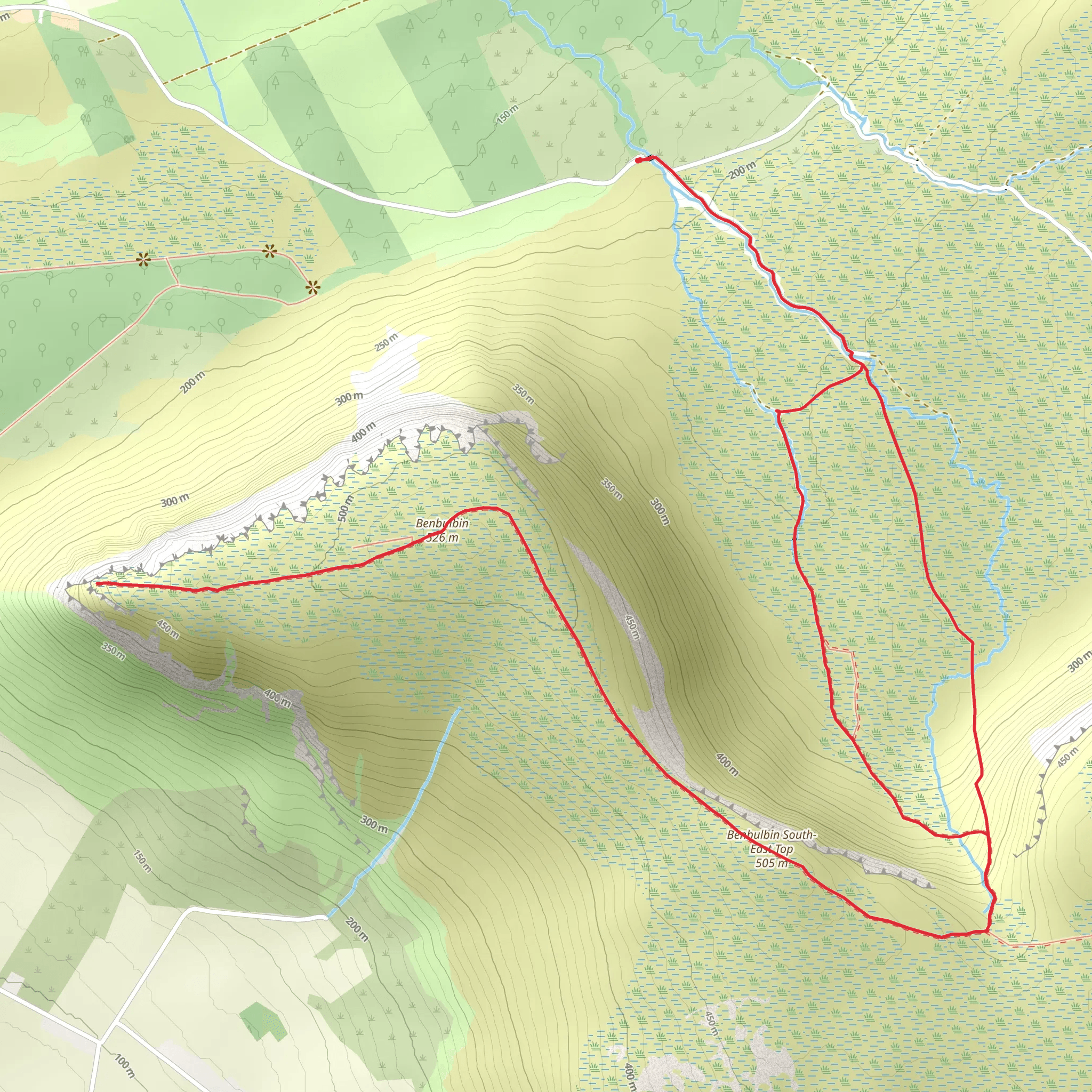Benbulbin mobile static map