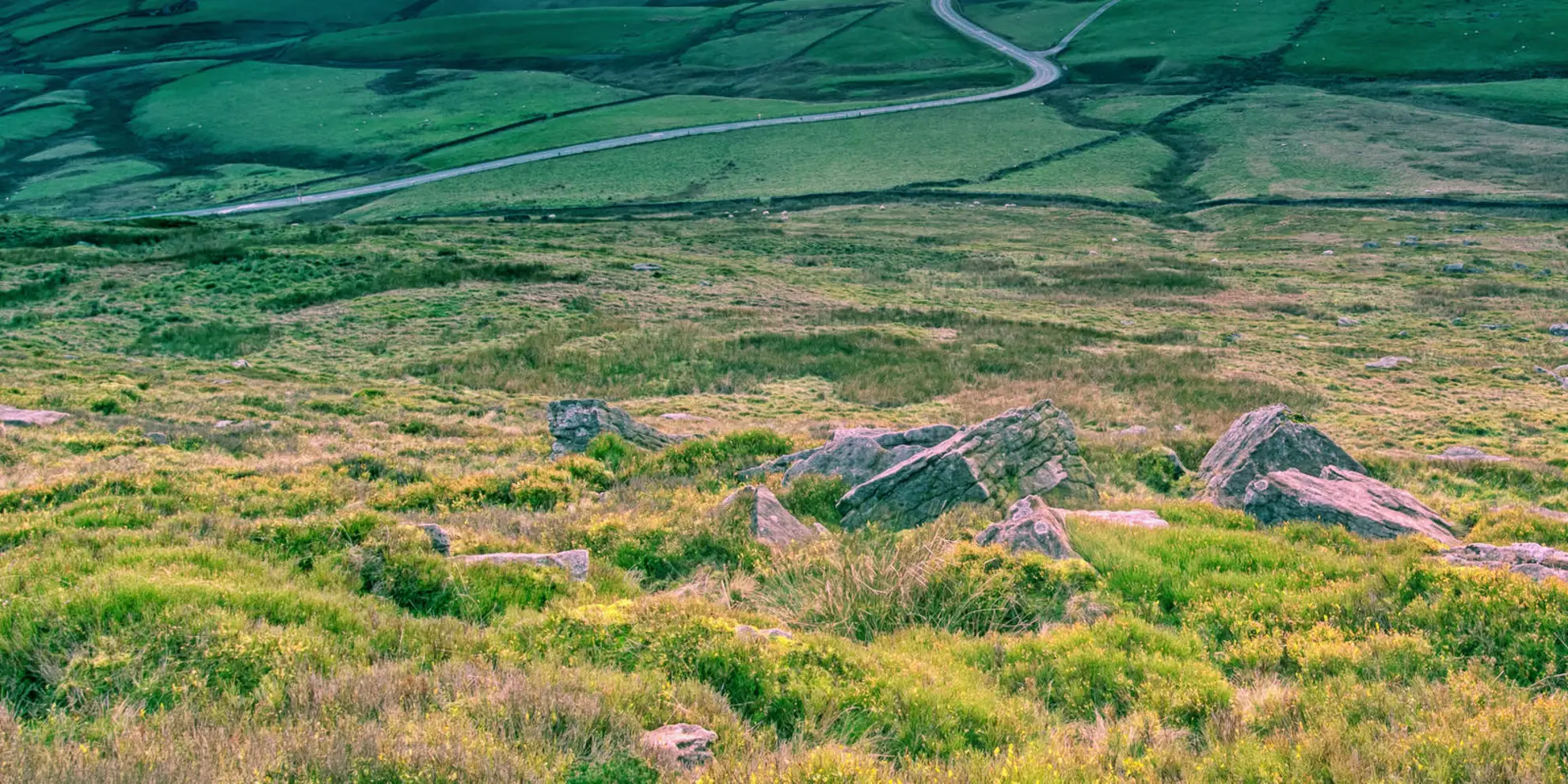 An image depicting the trail Shutlingsloe - Cat and Fiddle and Macclesfield Forest and its surrounding area.