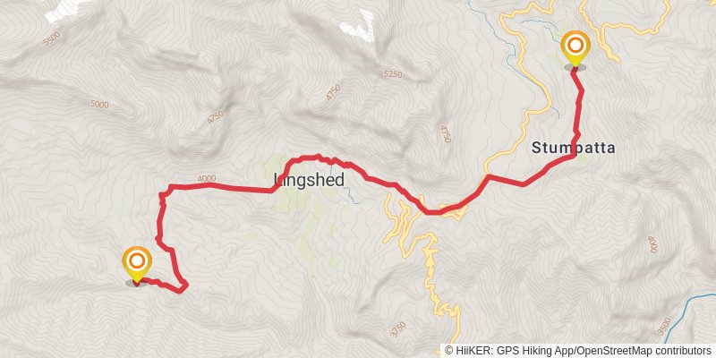 Lamayuru to Padum Trek stage 7 Map
