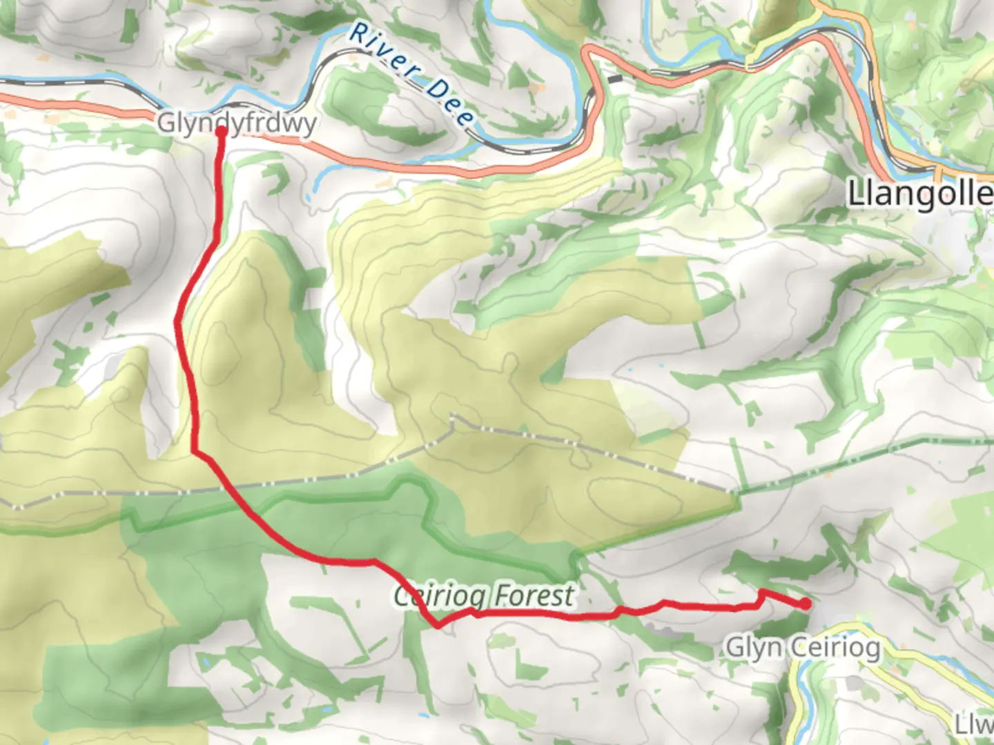 An image depicting the trail Nant Y Pandy Walk and its surrounding area.