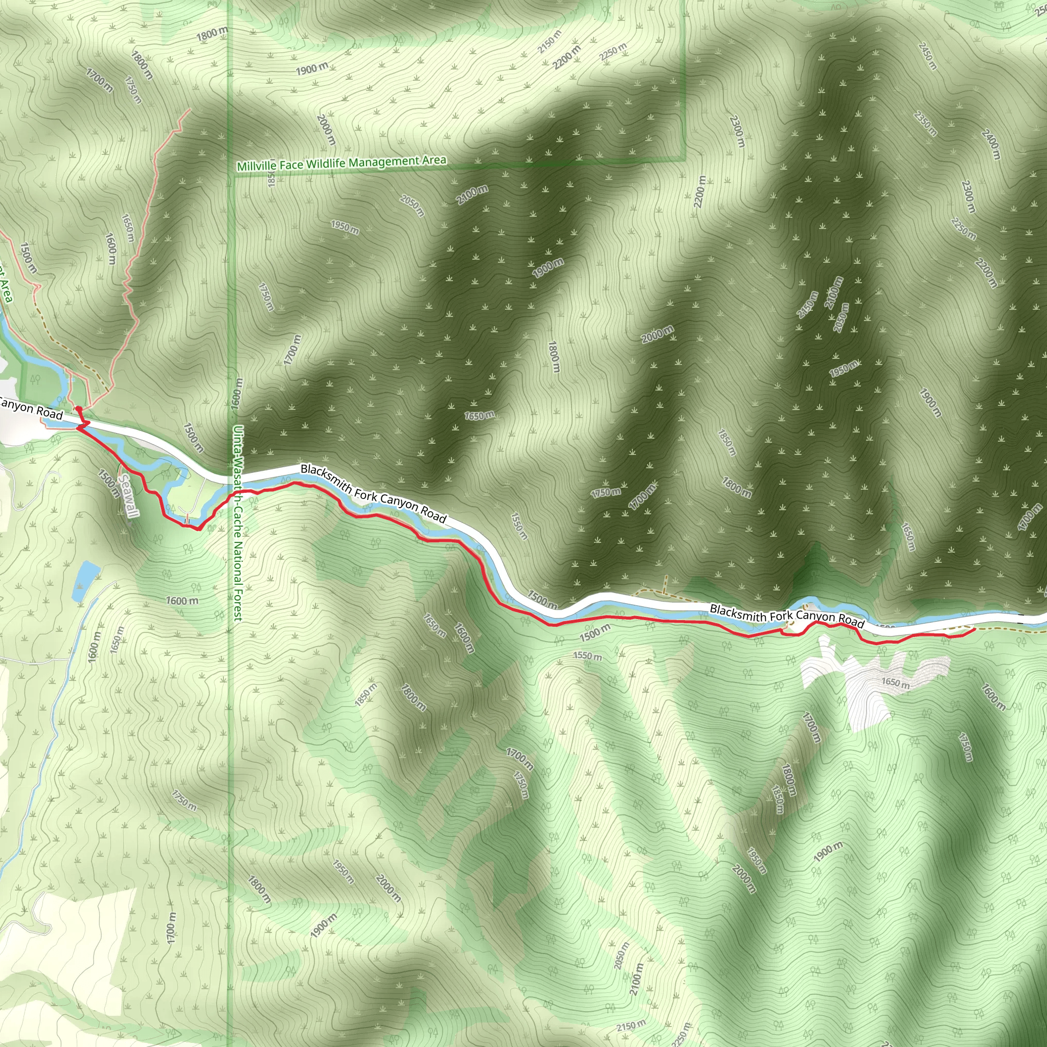 Blacksmith Fork River Walk mobile static map