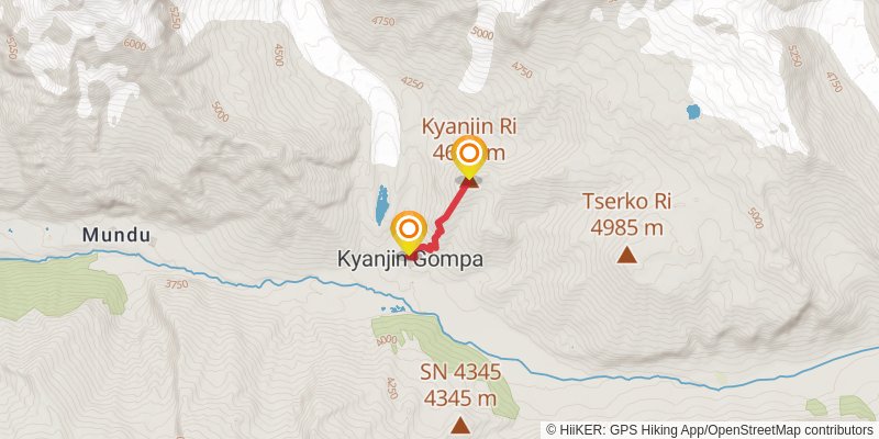 Langtang Trek spur 1 Map