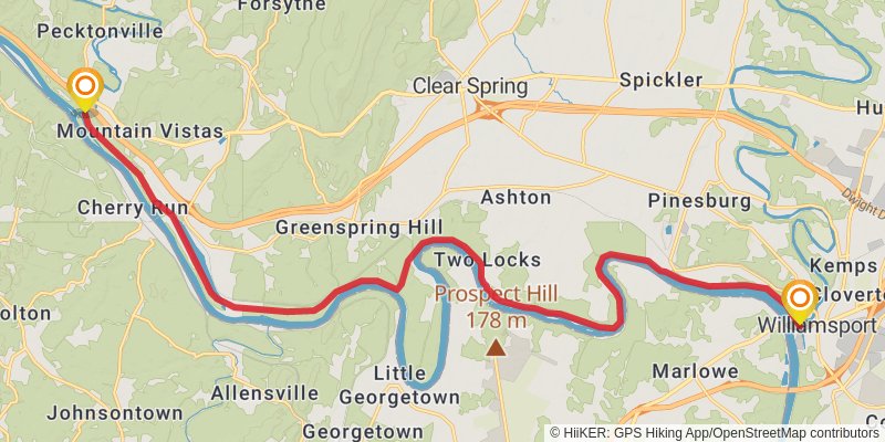 American Discovery Trail North Route stage 20 Map