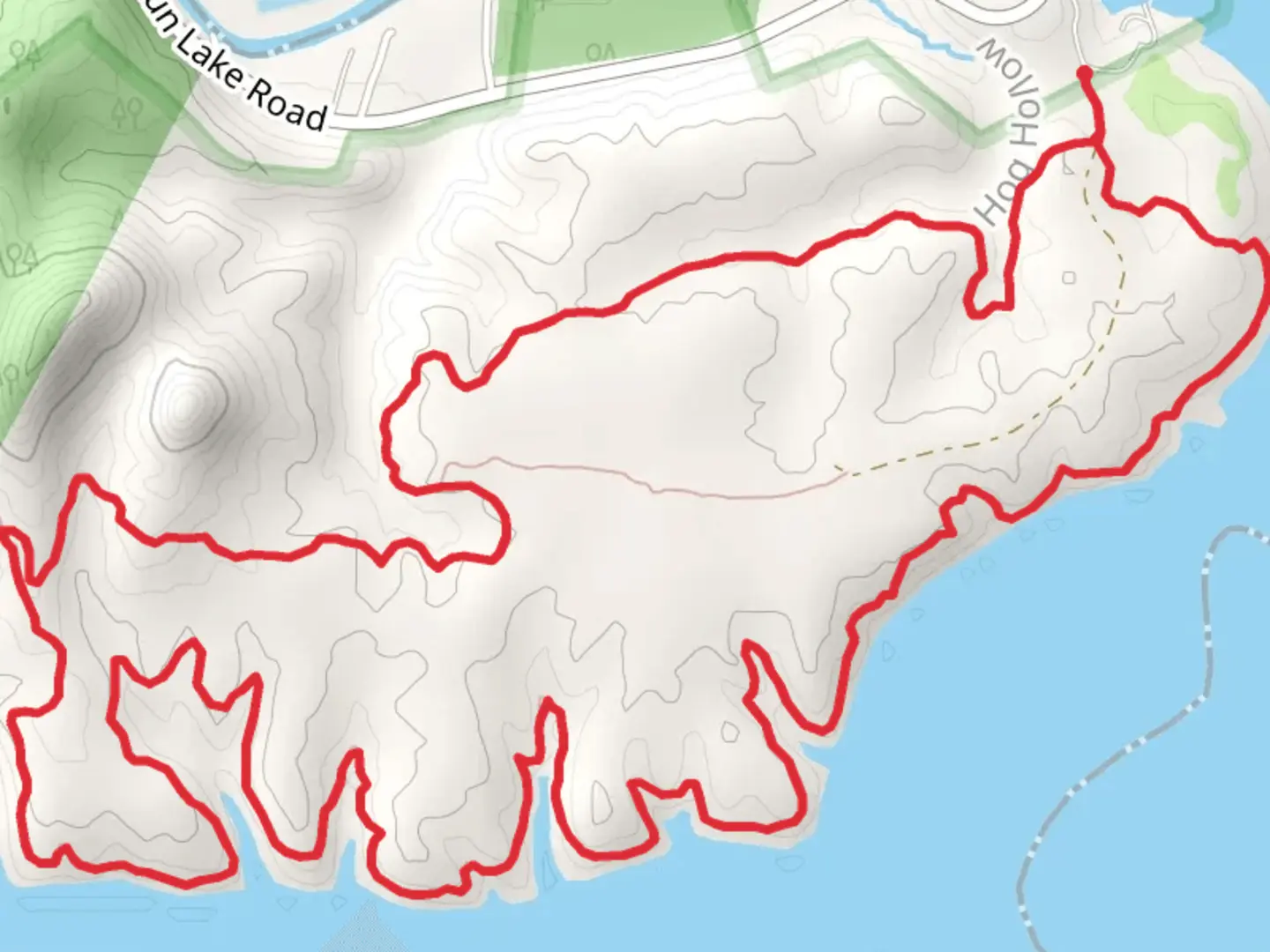 An image depicting the trail Caney Trail and Sheltowee Trace Loop Trail and its surrounding area.