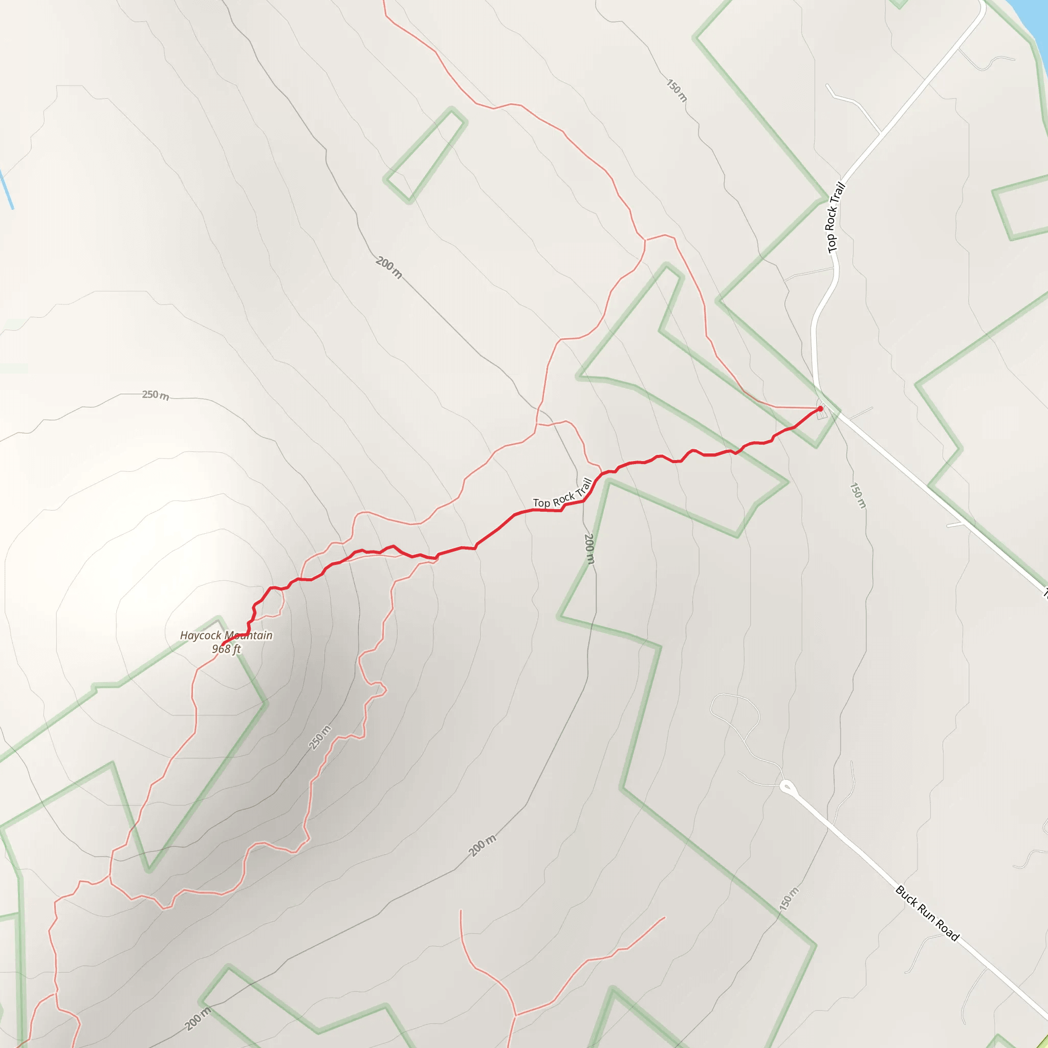 Haycock Mountain via Top Rock Trail mobile static map