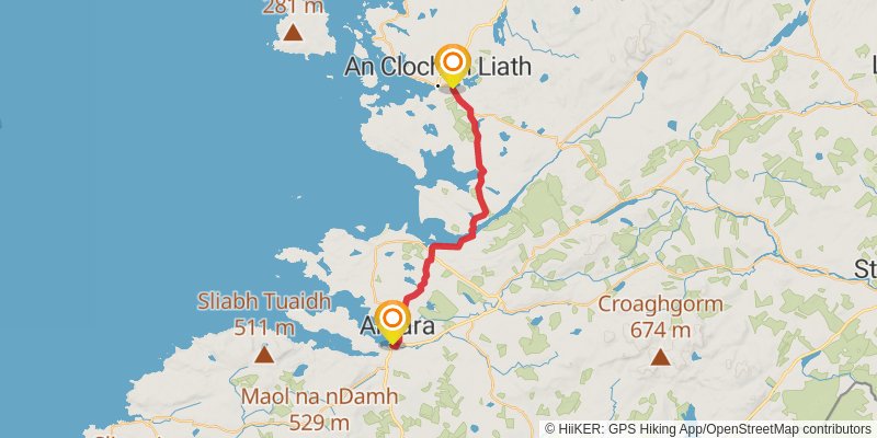 Slí Cholmcille stage 2 Map