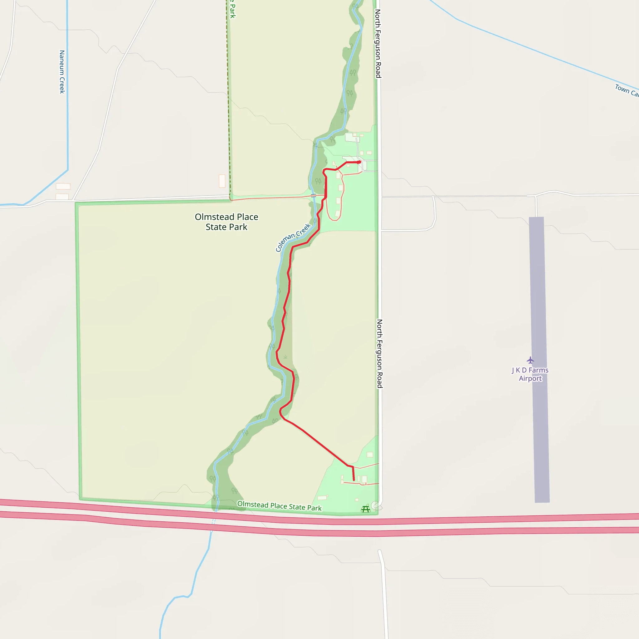 Olmstead Place State Park mobile static map