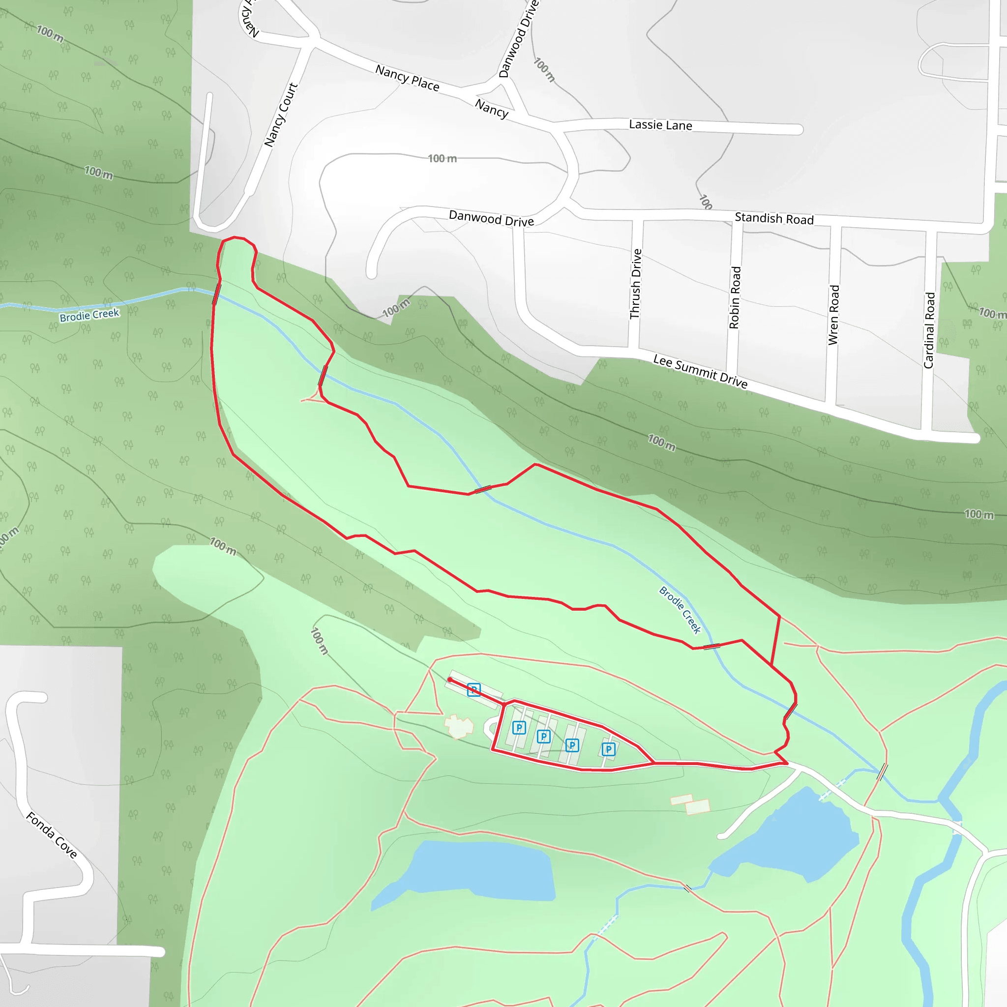 Brodie Creek Loop mobile static map
