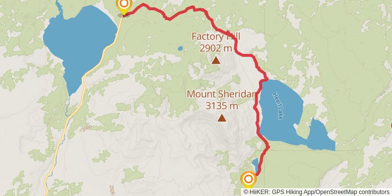 Heart Lake and Fox Creek and South Big Game Ridge Trail via CDT stage 5 Map