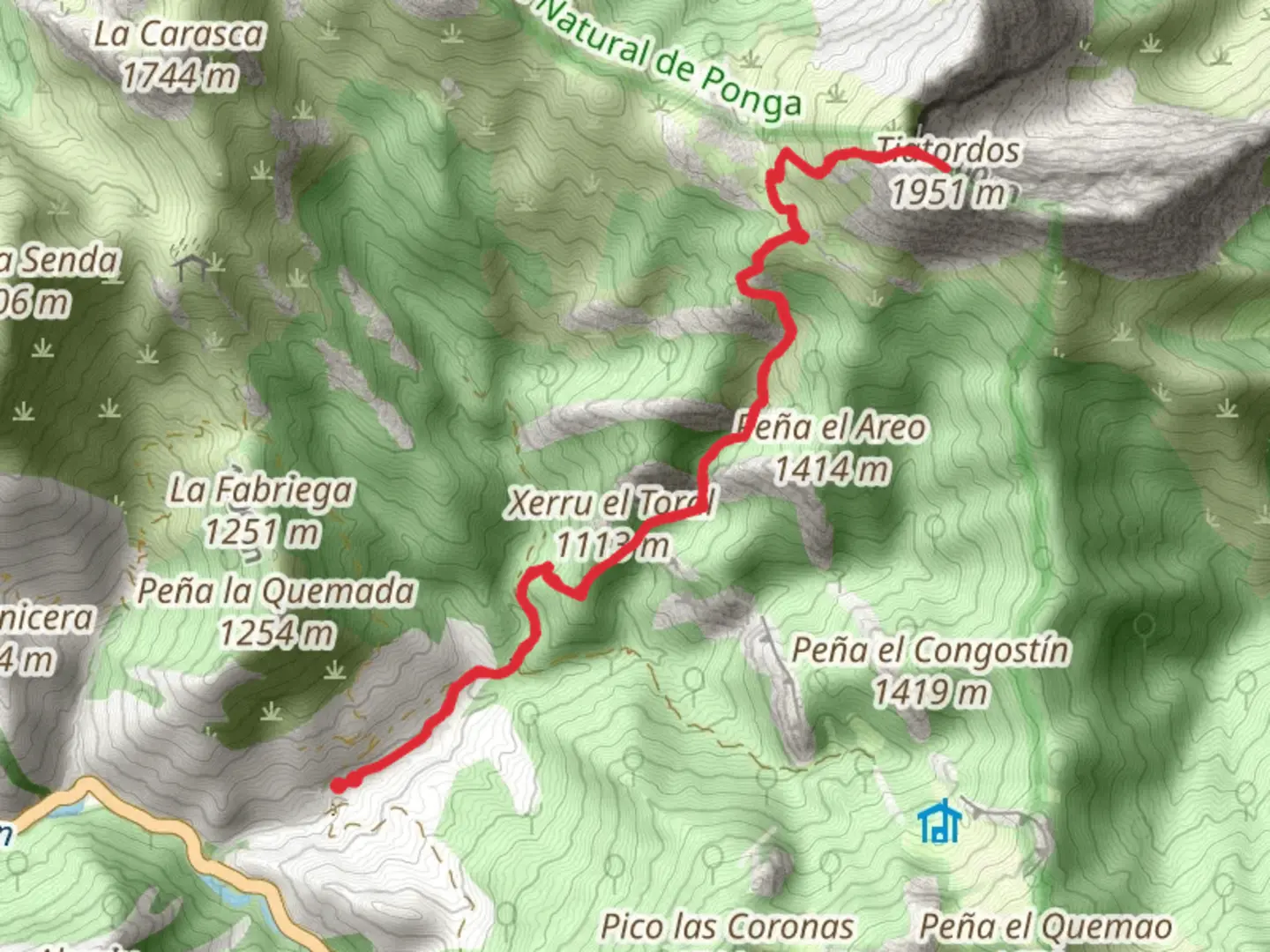 An image depicting the trail Tiatordos Route and its surrounding area.