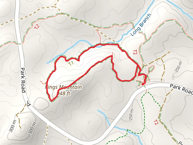 Kings Mountain Loop via Battlefield Trail