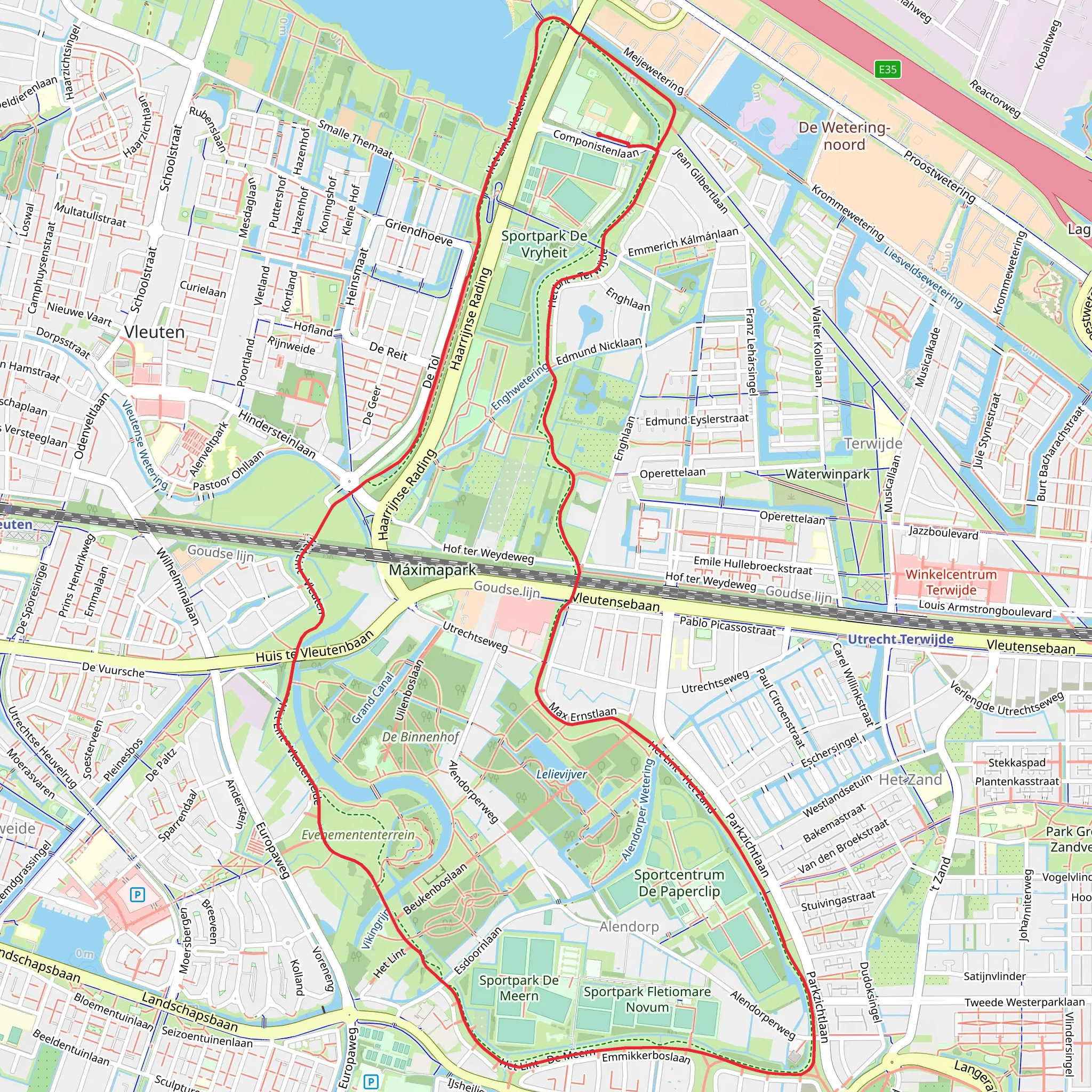 Het Lint - De Meern and het Zand Loop mobile static map