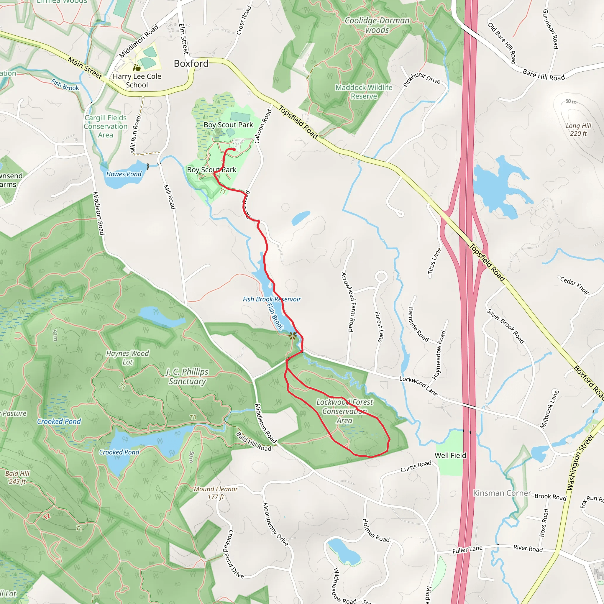 Fish Brook Reservoir - Boy Scout Park mobile static map