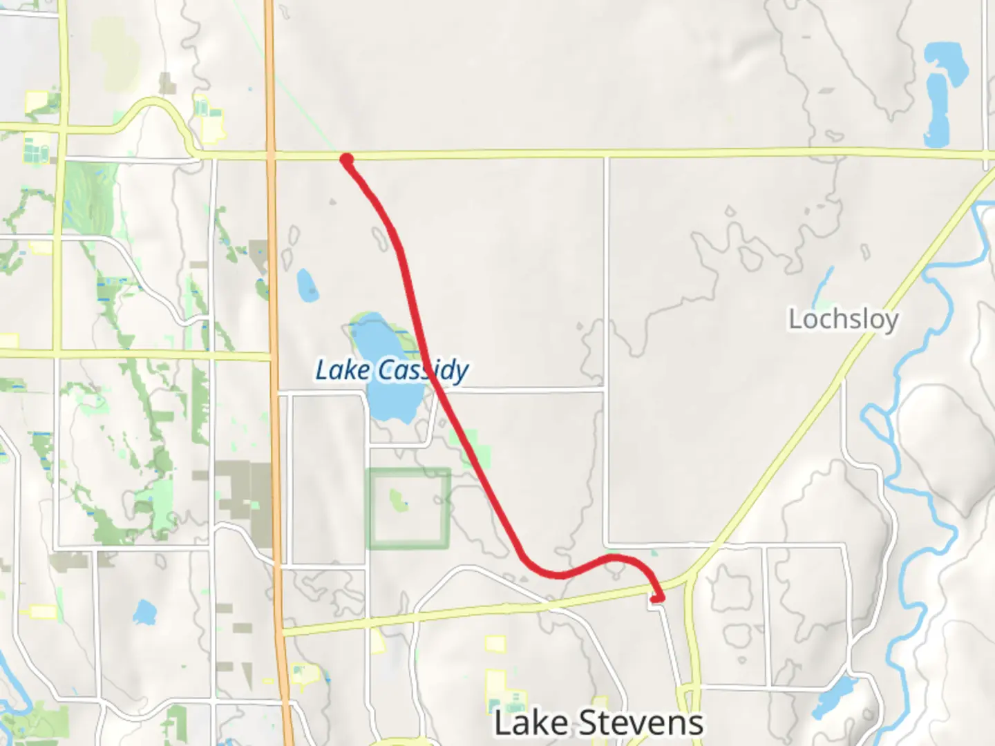 An image depicting the trail Centennial Trail from Getchell and its surrounding area.