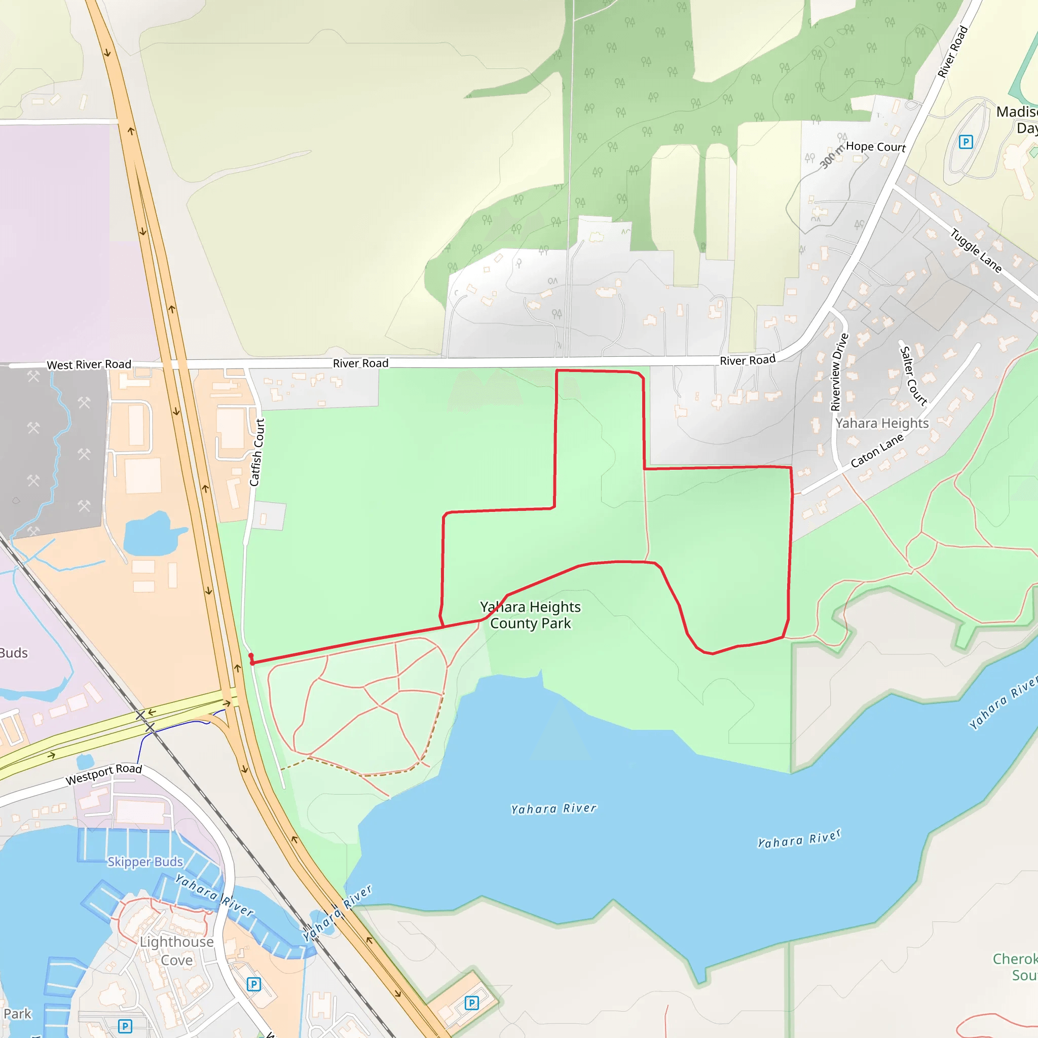 Yahara Heights County Park Loop mobile static map