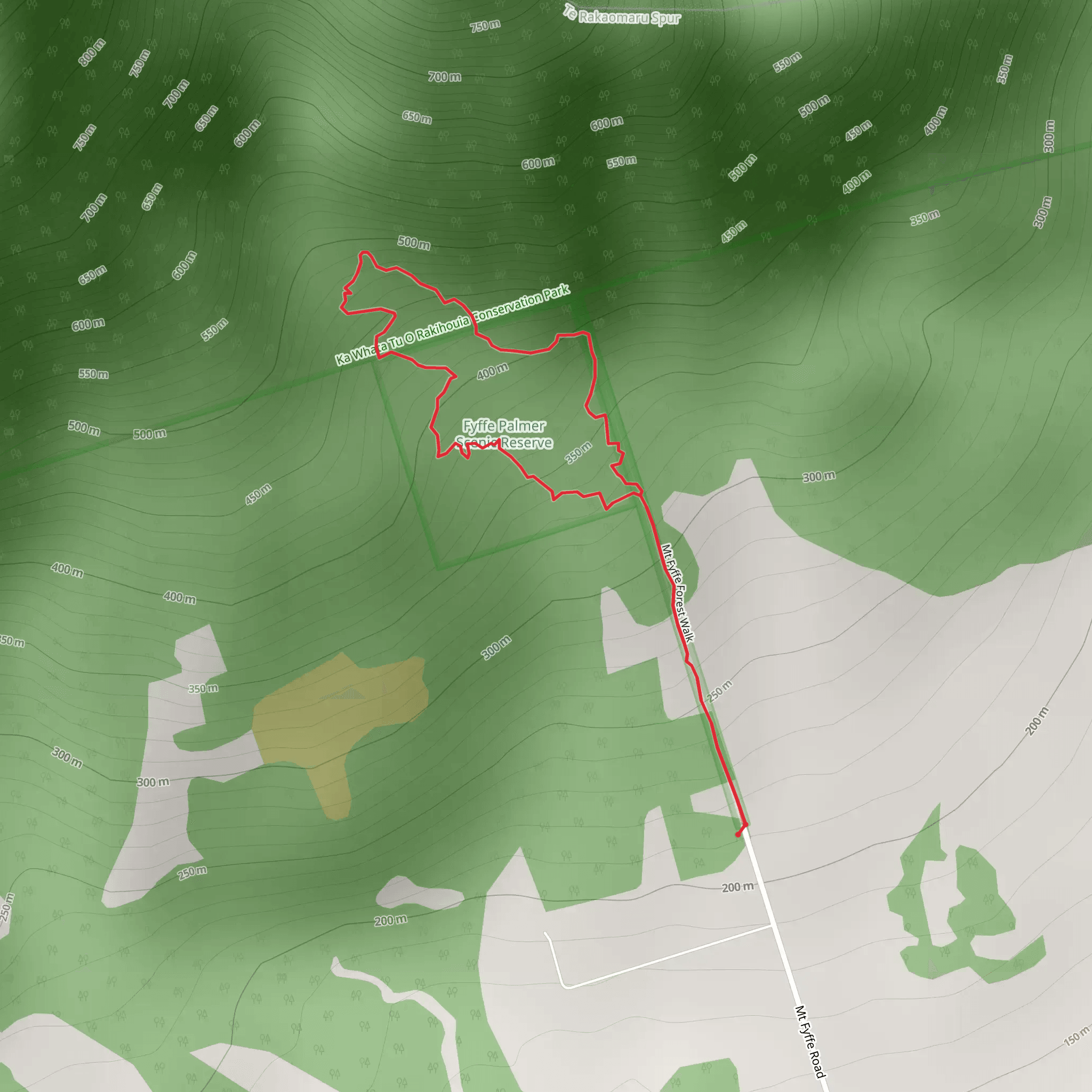 Mount Fyffe Forest Walk mobile static map