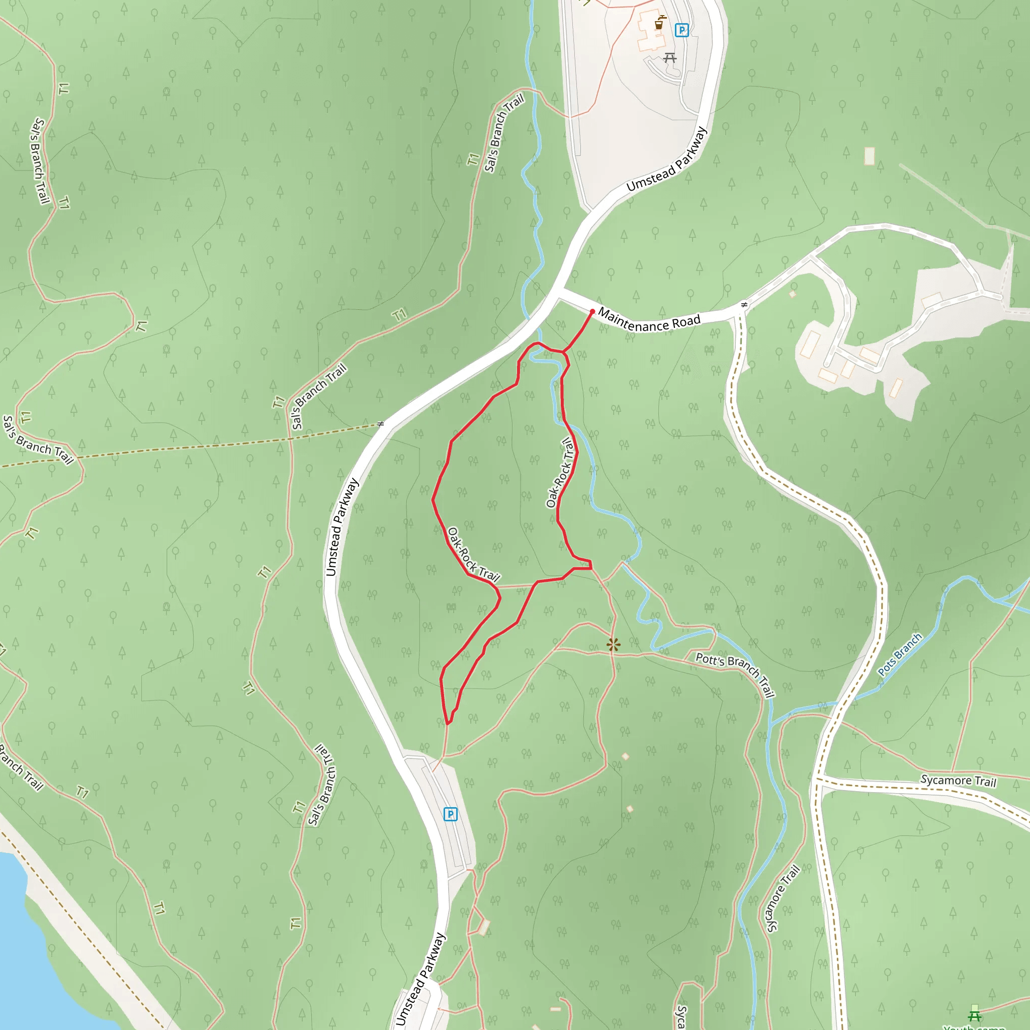 Oak-Rock Loop Trail mobile static map