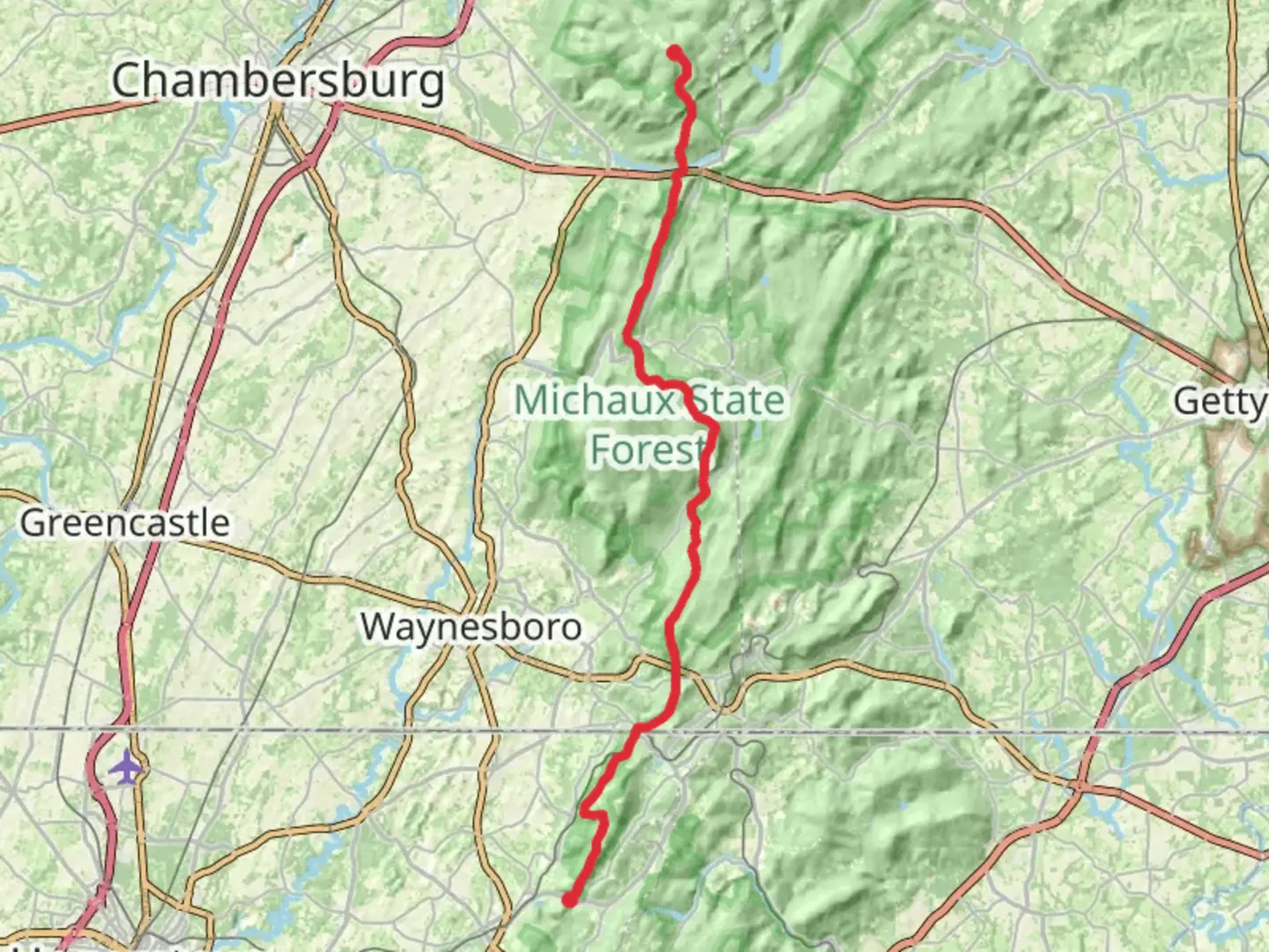 An image depicting the trail Buzzard Peak and Rocky Mountain Trail and its surrounding area.